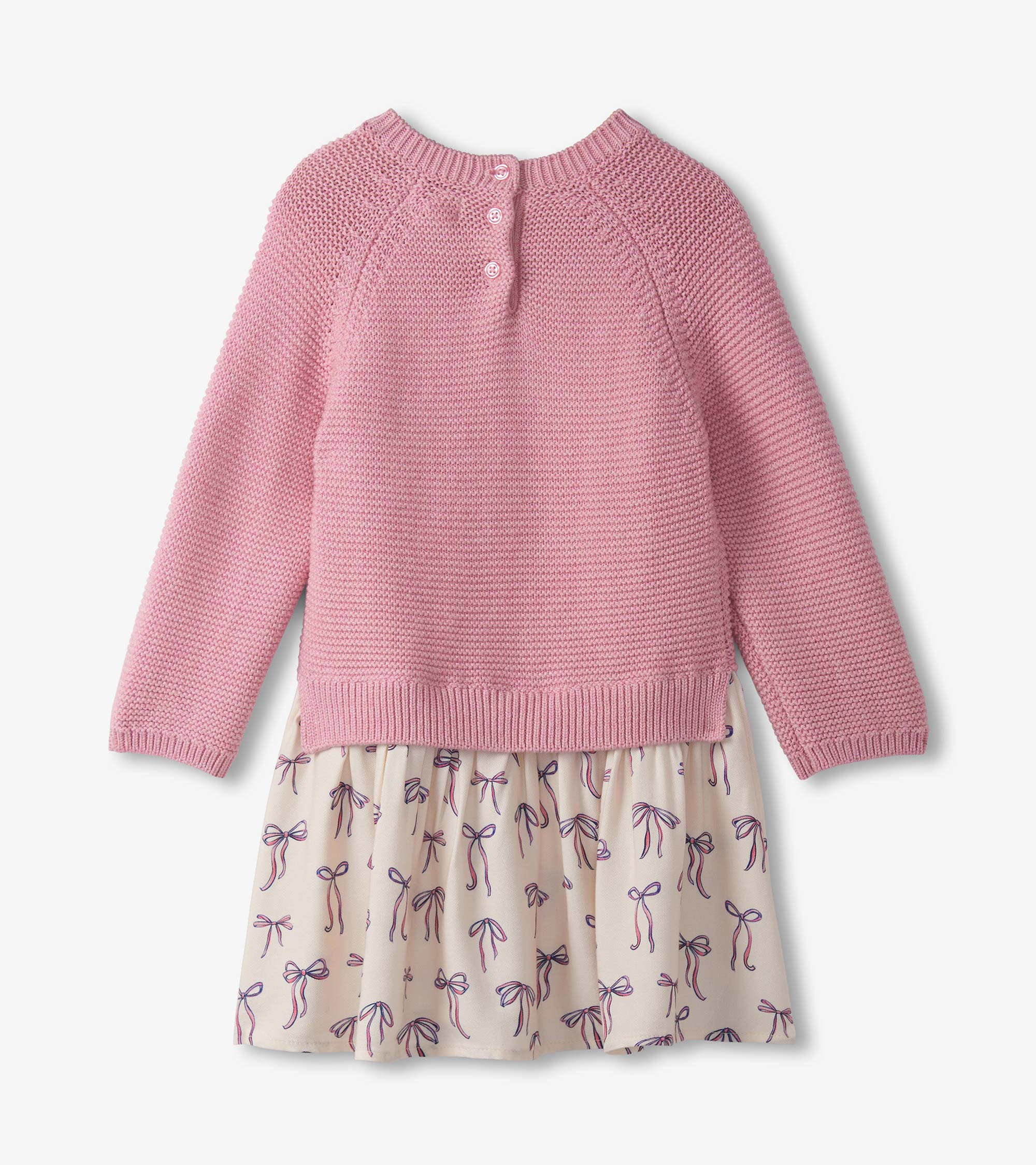Hatley Baby & Toddler Girls Painted Bows Mixed Media Sweater Dress