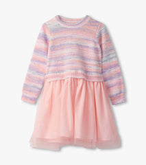 Hatley Girls Pastel Rainbow Fuzzy Mixed Skirt Dress
