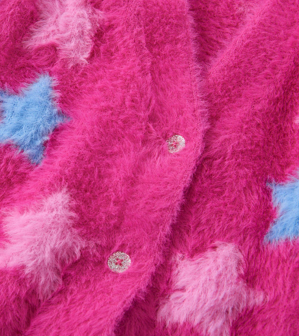 Hatley Girls Sparkling Star Fuzzy Cardigan