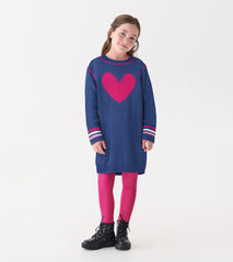Hatley Girls Sapphire Drop Shoulder Sweater Dress