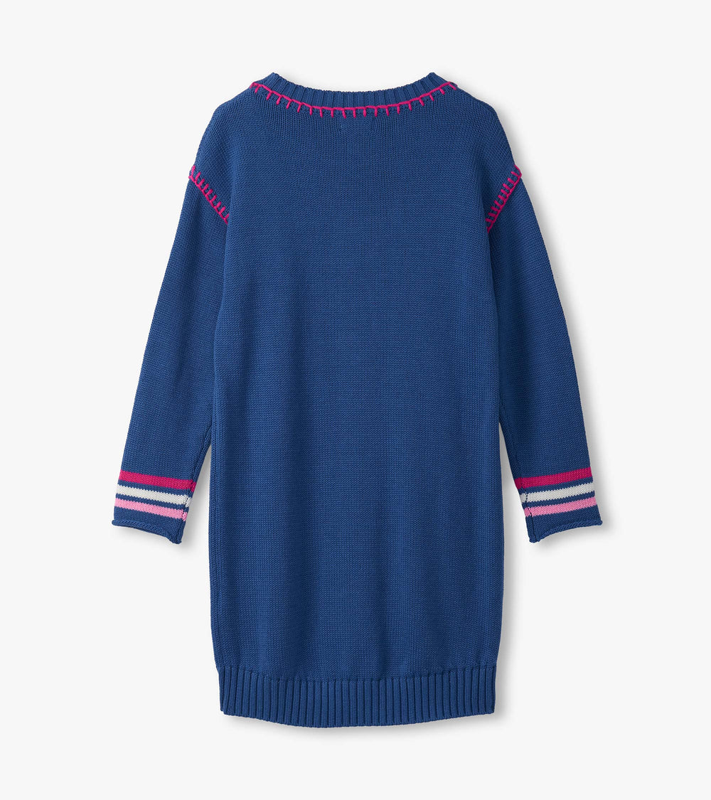 Hatley Girls Sapphire Drop Shoulder Sweater Dress