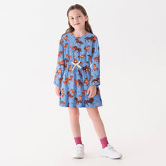 Hatley Girls Tinsel Horses Cinched Waist Dress