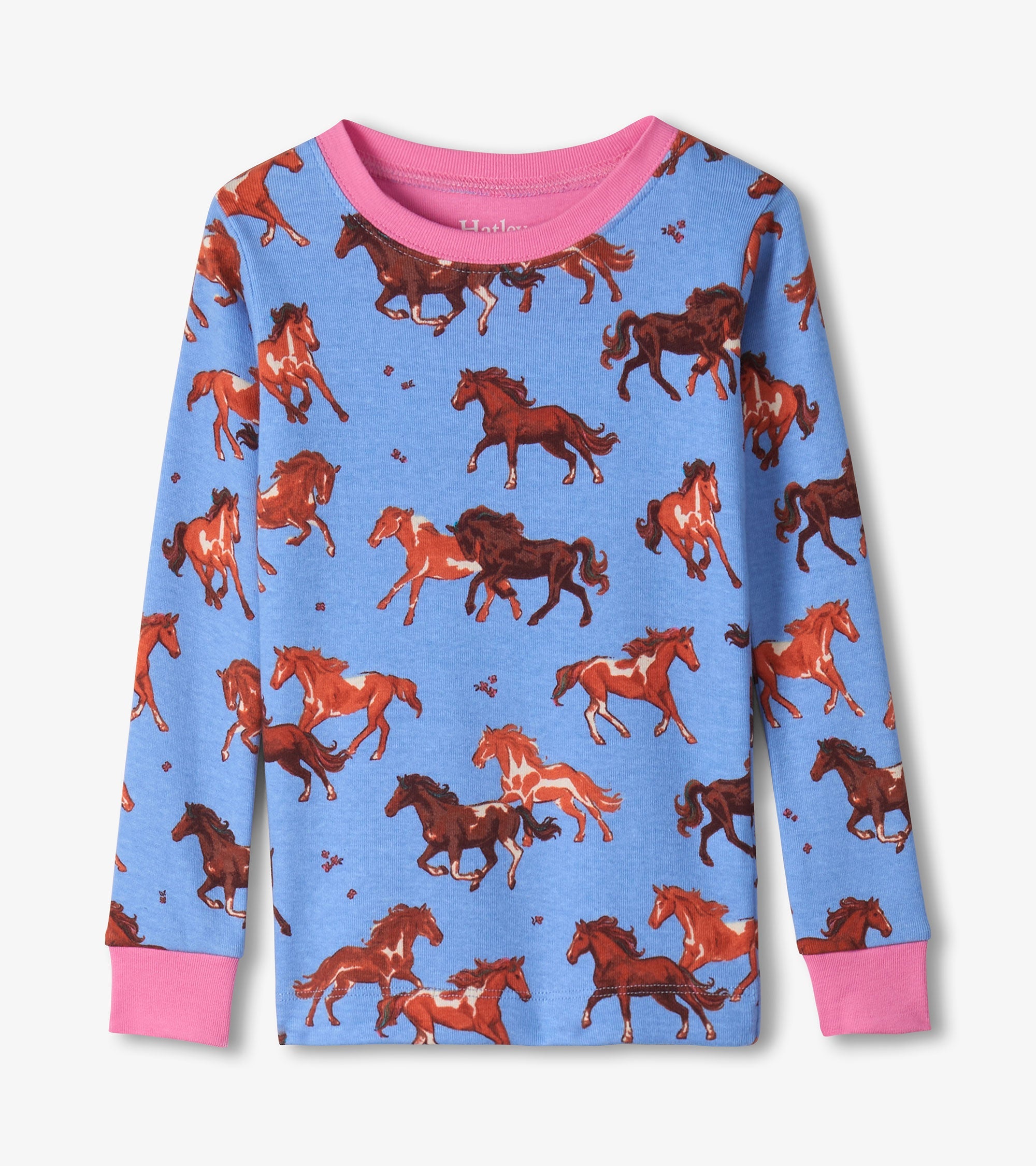 Hatley Girls Tinsel Horses Cotton Pajama Set
