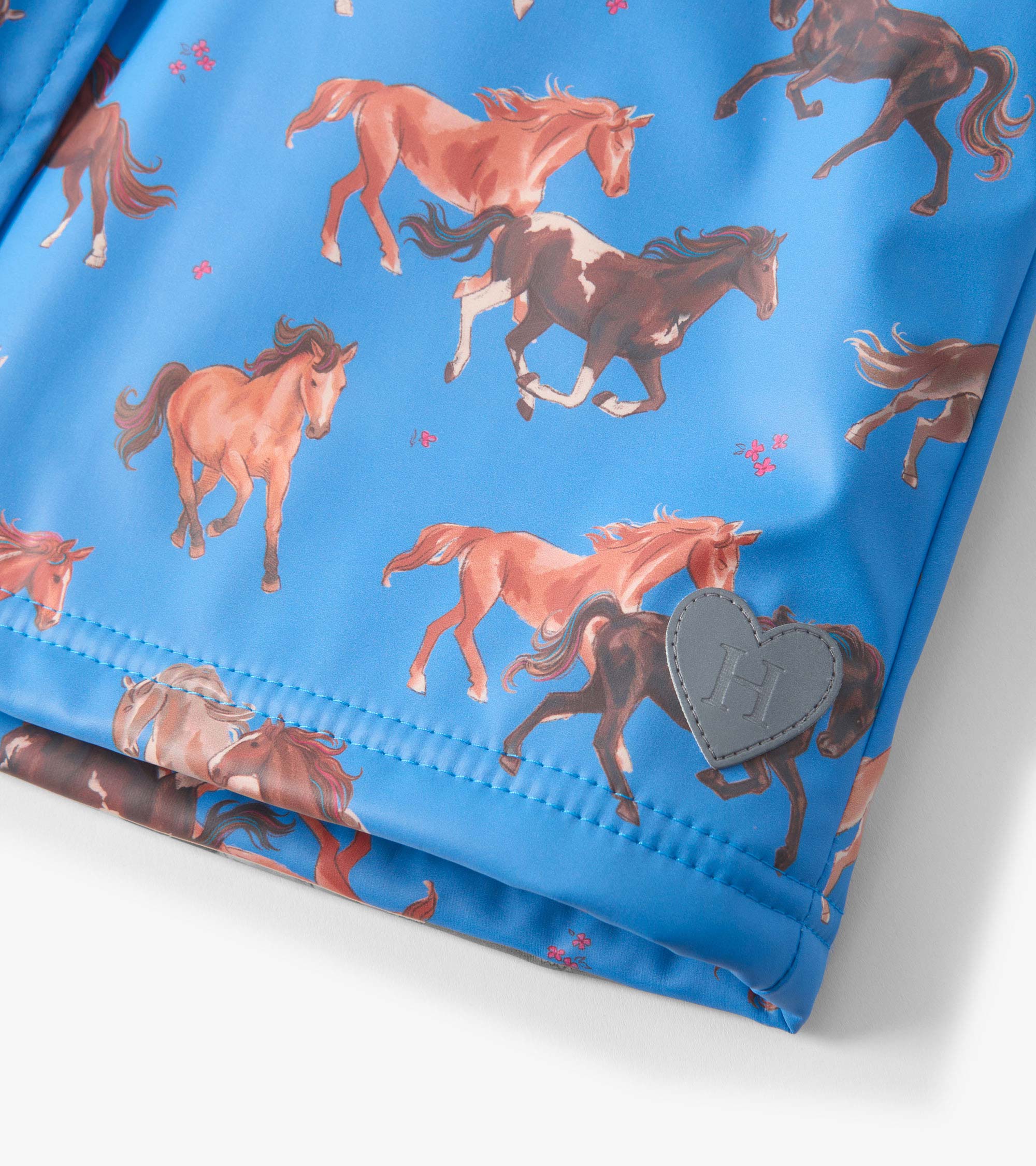 Hatley Girls Tinsel Horses Sherpa Lined Button-Up Rain Jacket