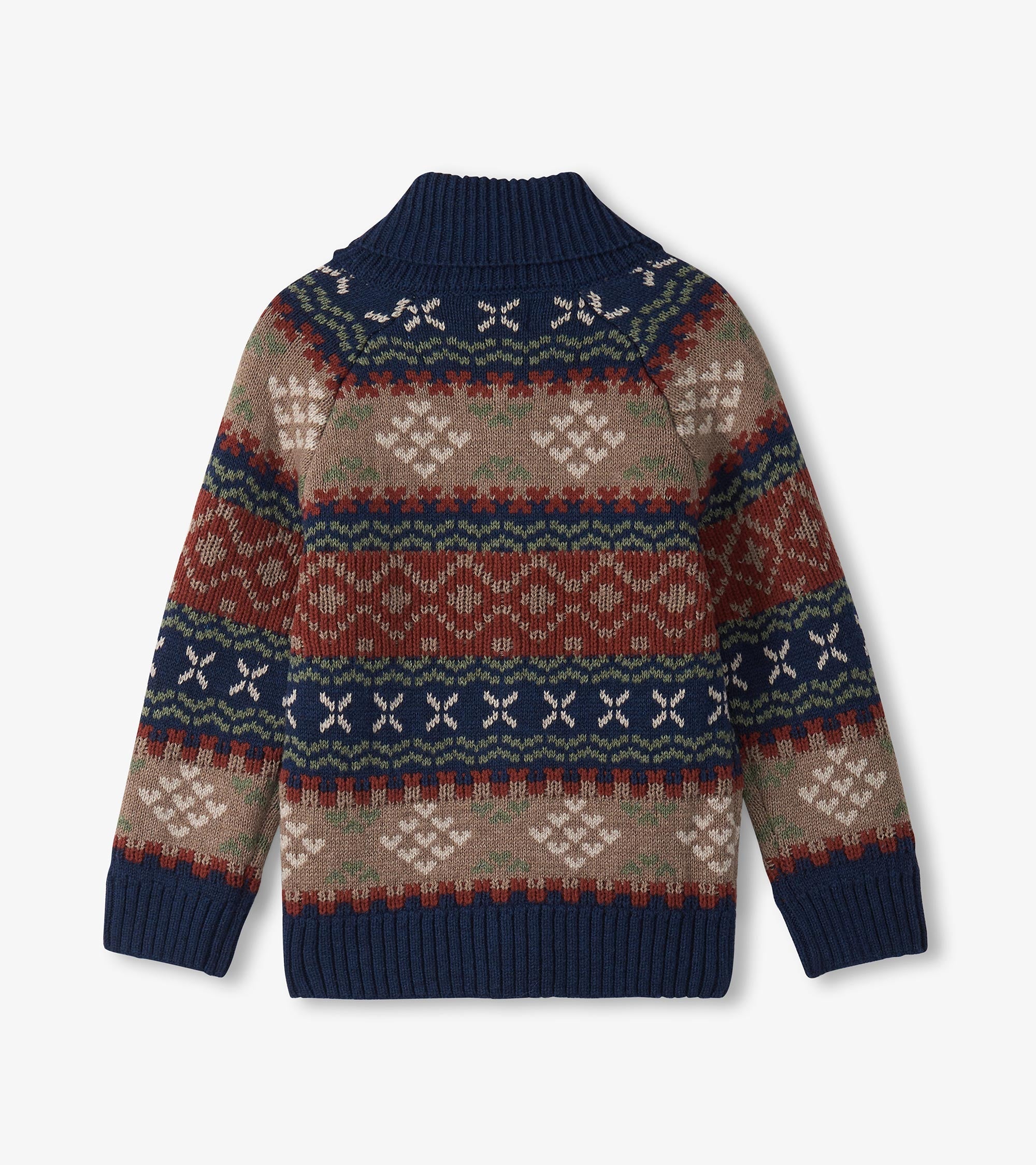 Hatley Boys Vintage Fair Isle Shawl Collar Cardigan