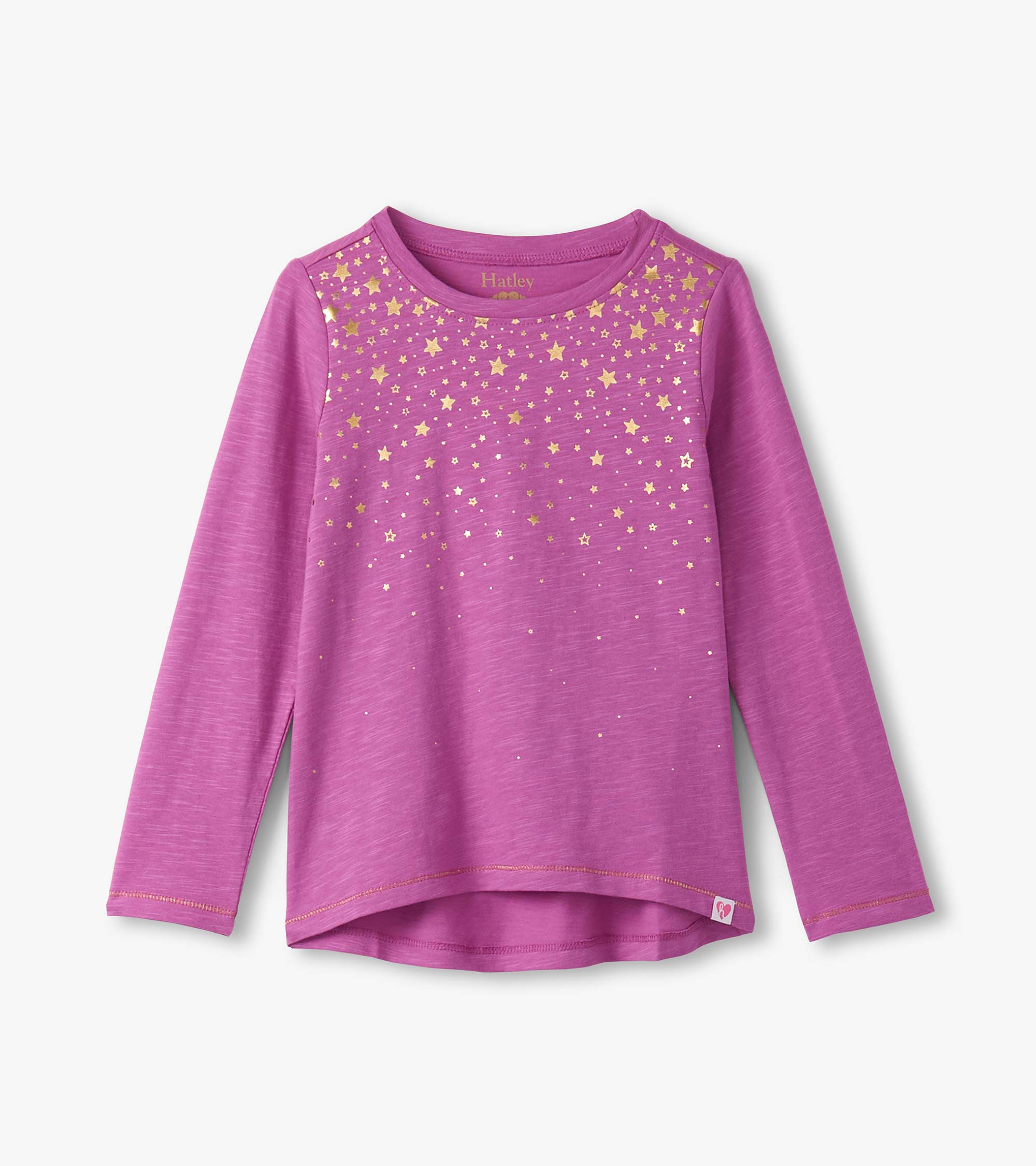 Hatley Girls Falling Stars Long Sleeve Graphic Tee