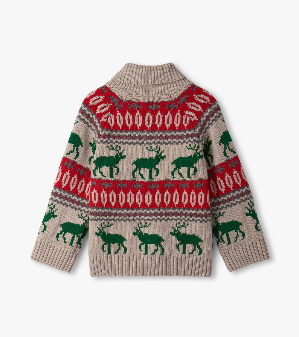 Hatley Baby & Toddler Boys Winter Elk Shawl Collar Cardigan