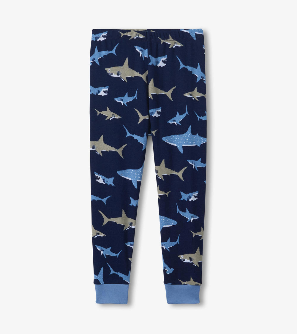 Hatley Boys Shark Frenzy Long Sleeve Pajama Set