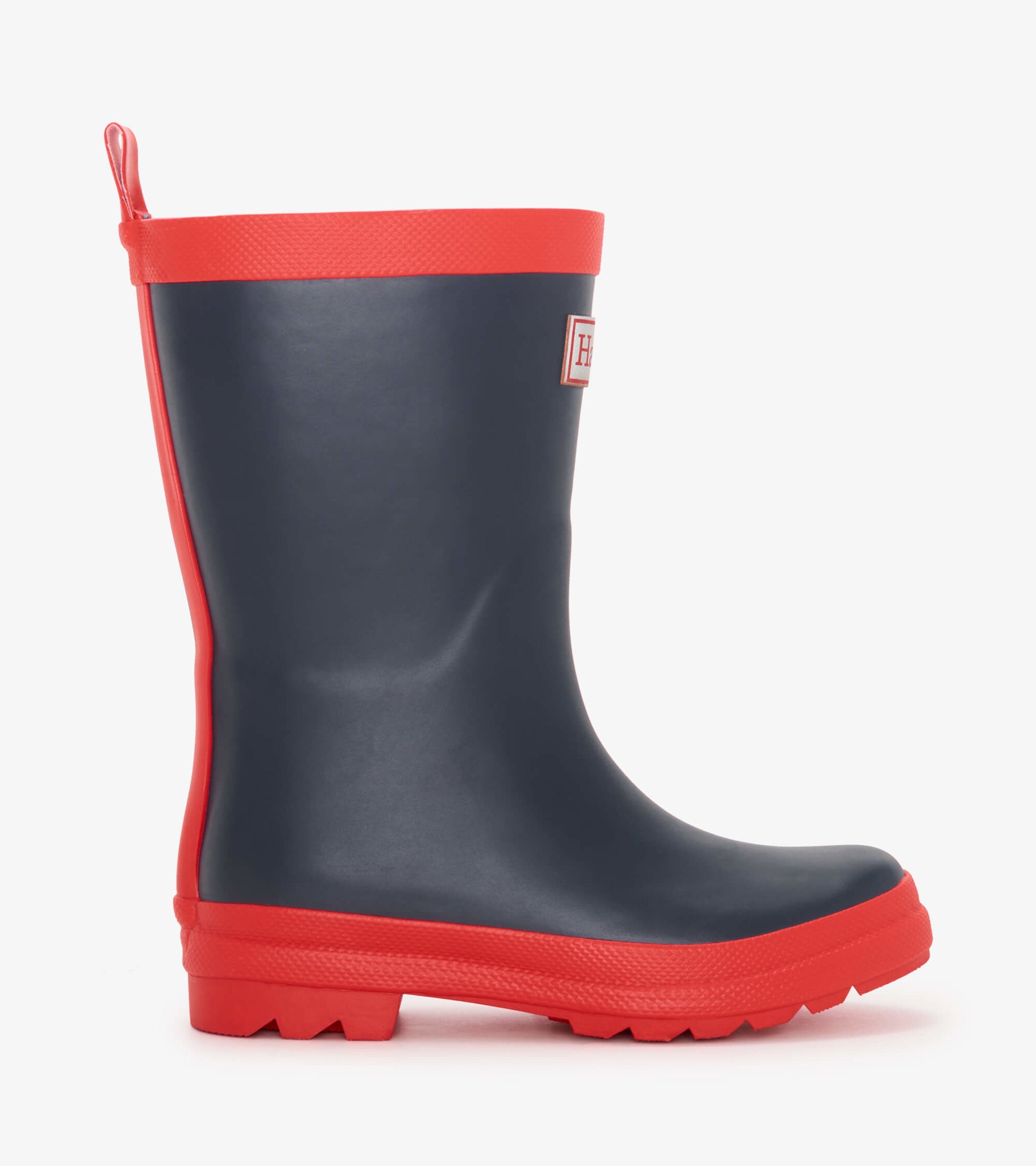 Hatley Kids Navy & Red Matte Rain Boots
