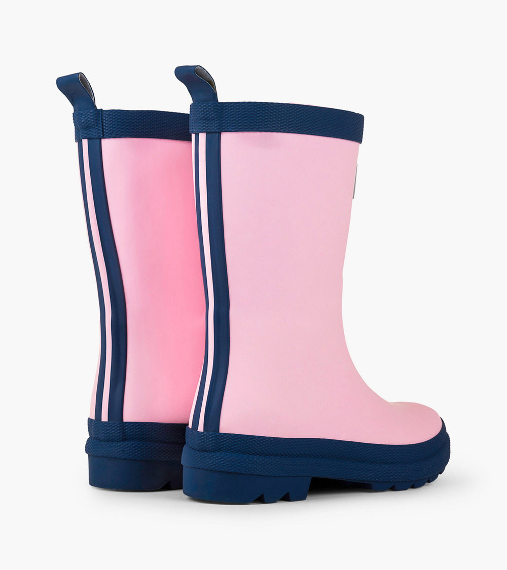 Hatley Kids Pink & Navy Matte Rain Boots