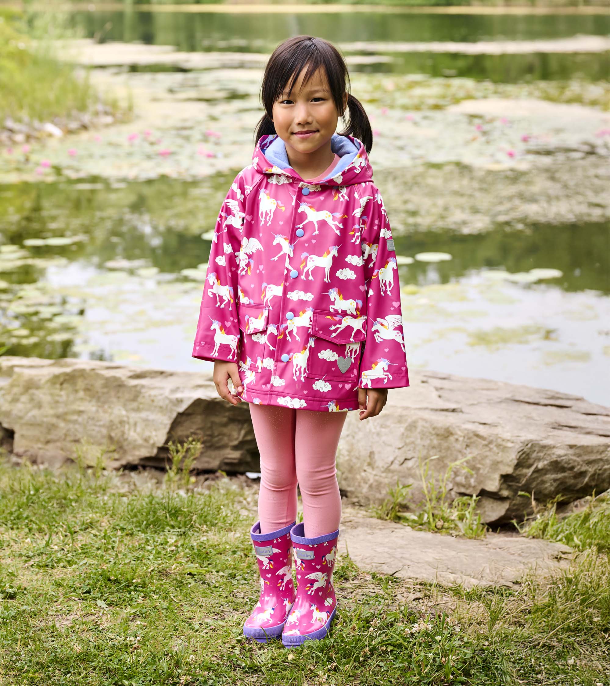 Hatley Rainbow Unicorns Raincoat