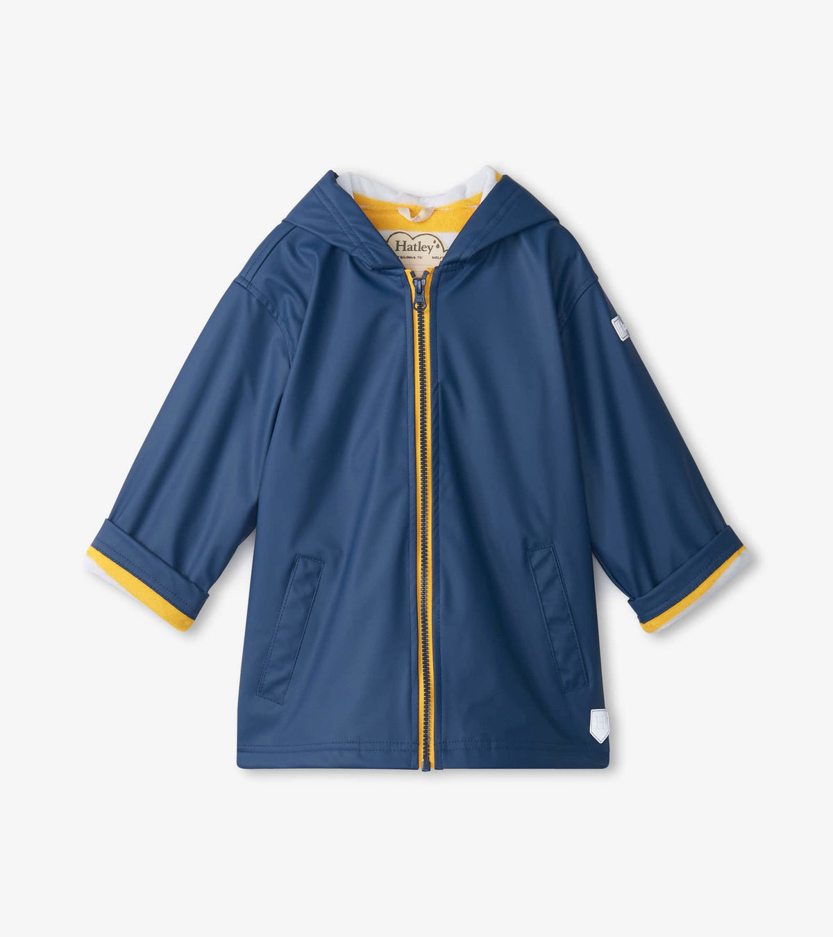 Hatley Kids Navy Zip-Up Rain Jacket