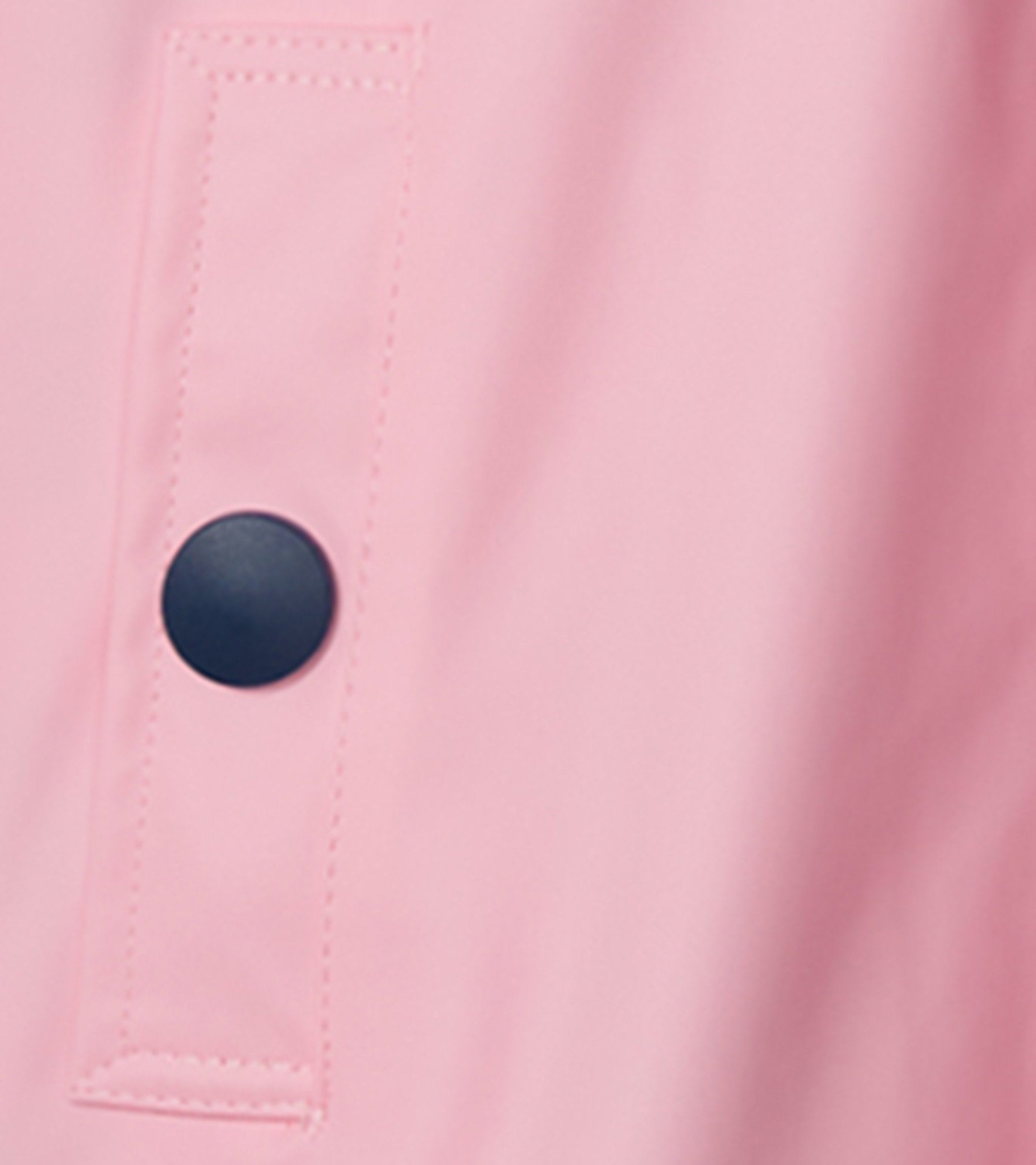 Hatley Girls Pink & Navy Button-Up Rain Jacket