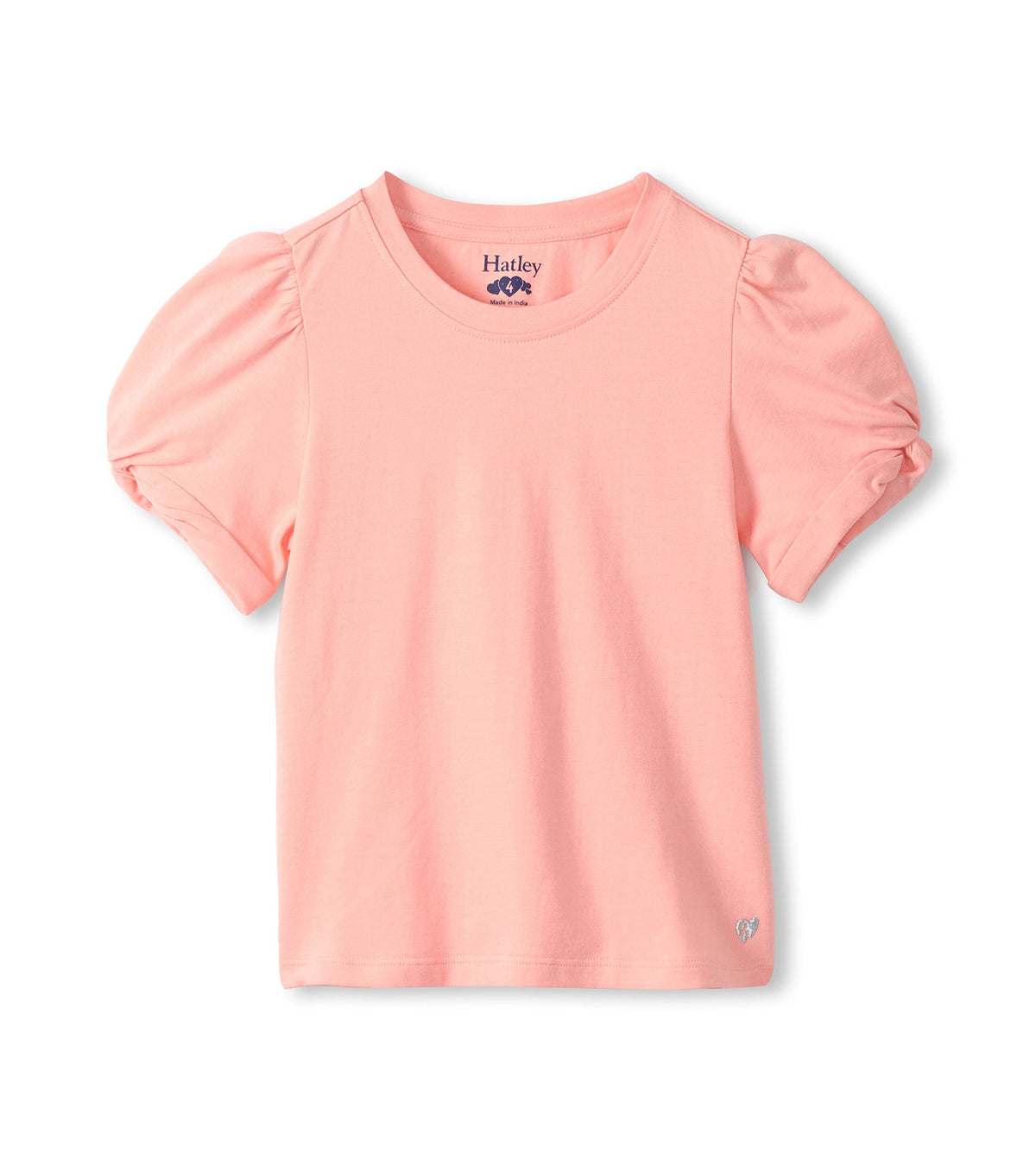Hatley Girls Apricot Blush Twisted Sleeve T-Shirt