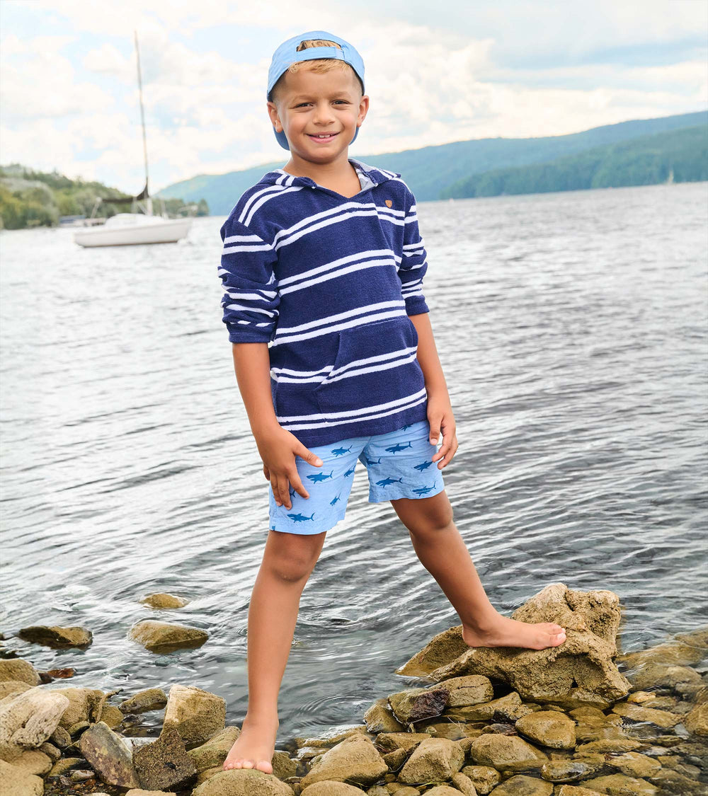 Hatley Boys Sharks Oxford Woven Shorts