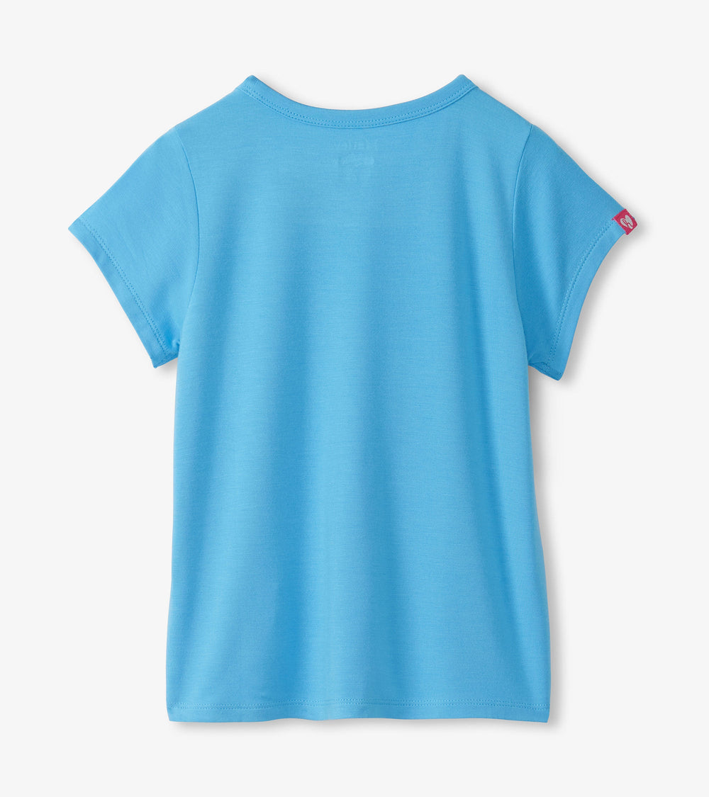 Hatley Girls Baby Blue Pocket T-Shirt