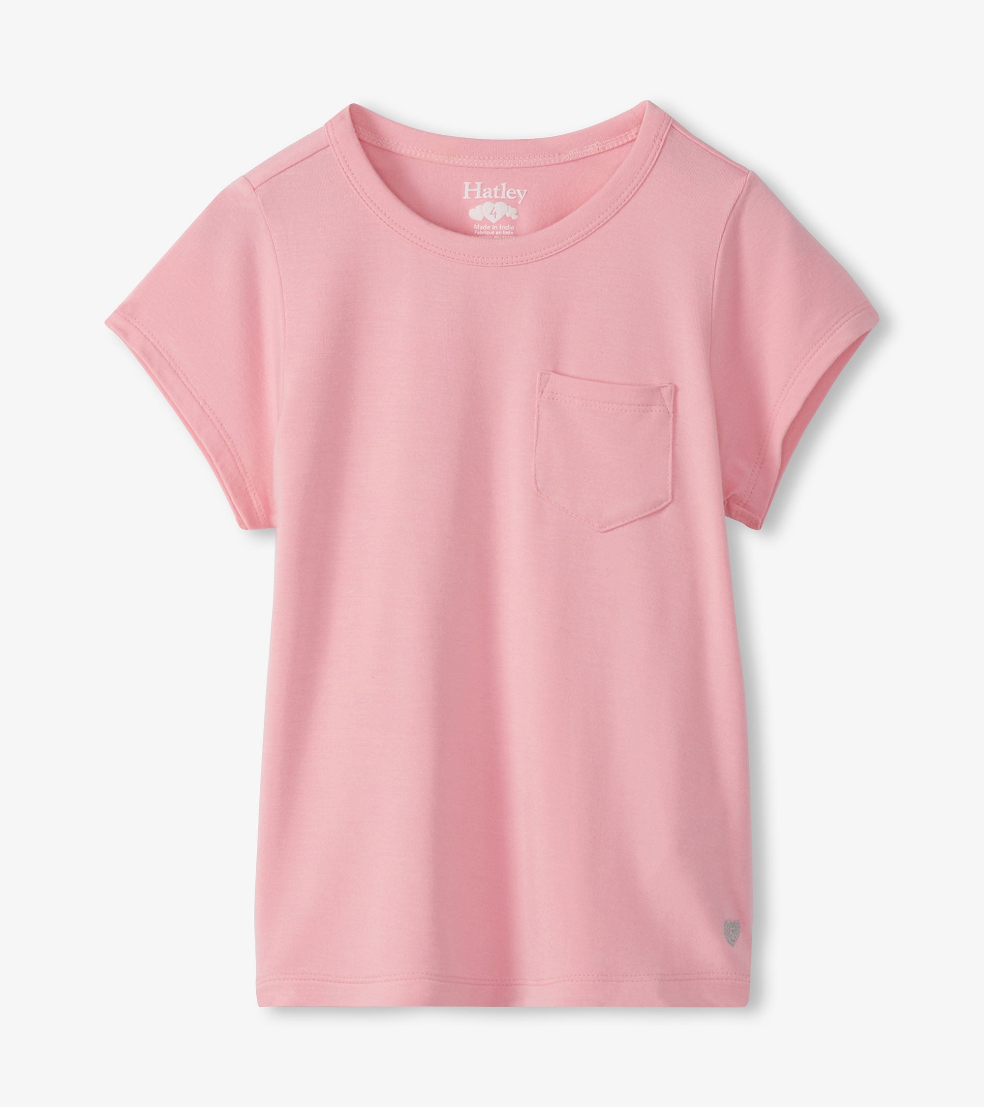 Hatley Girls Candy Pink Pocket T-Shirt