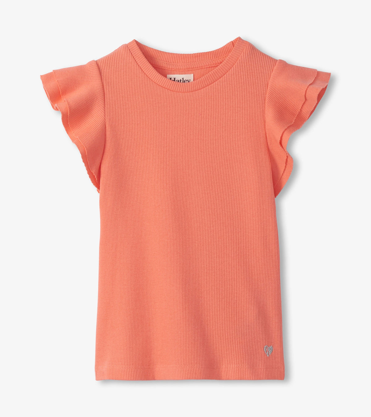 Hatley Girls Coral Fusion Ruffle Sleeve Tank