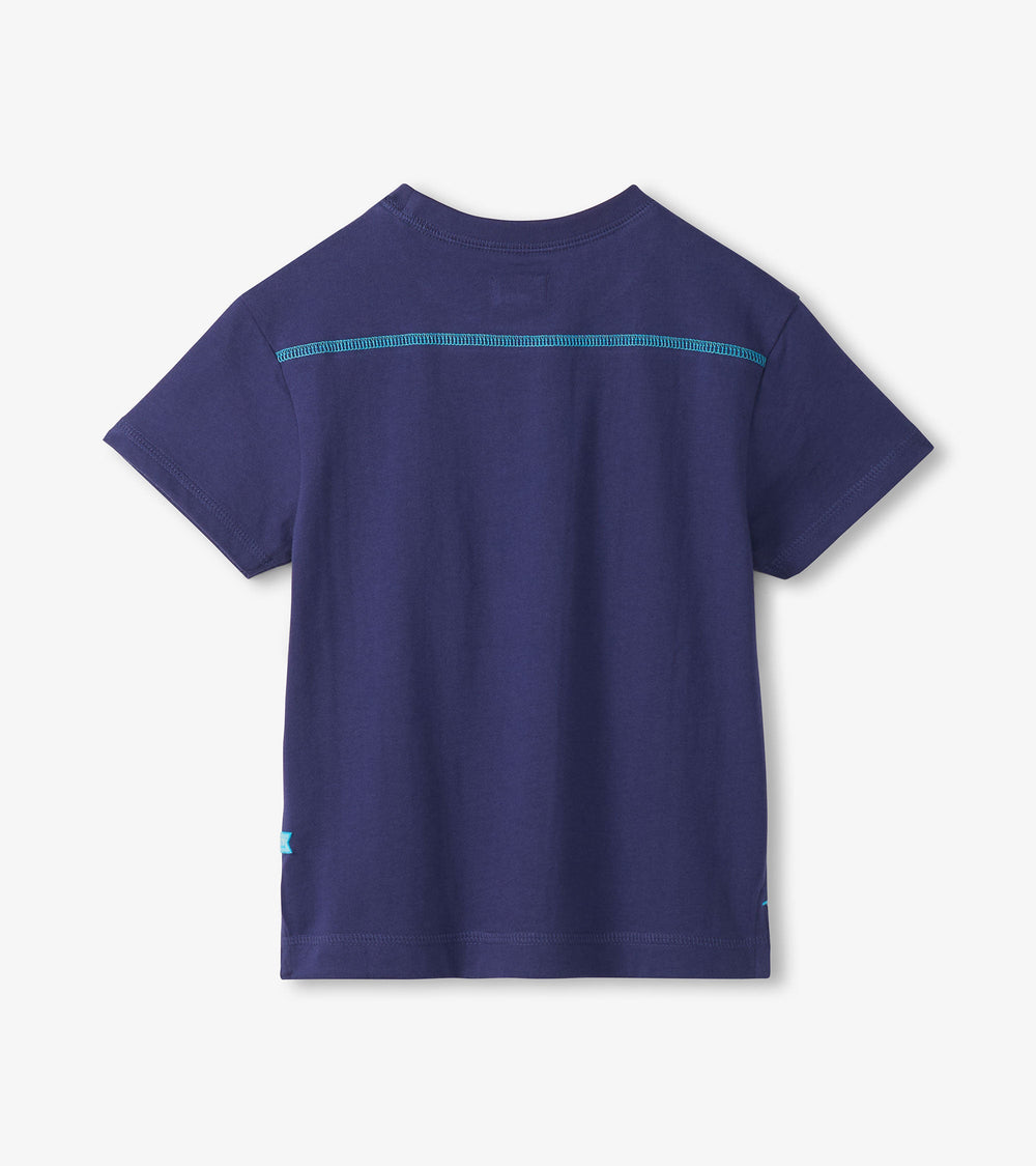 Hatley Boys Patriot Blue Drop Shoulder T-Shirt