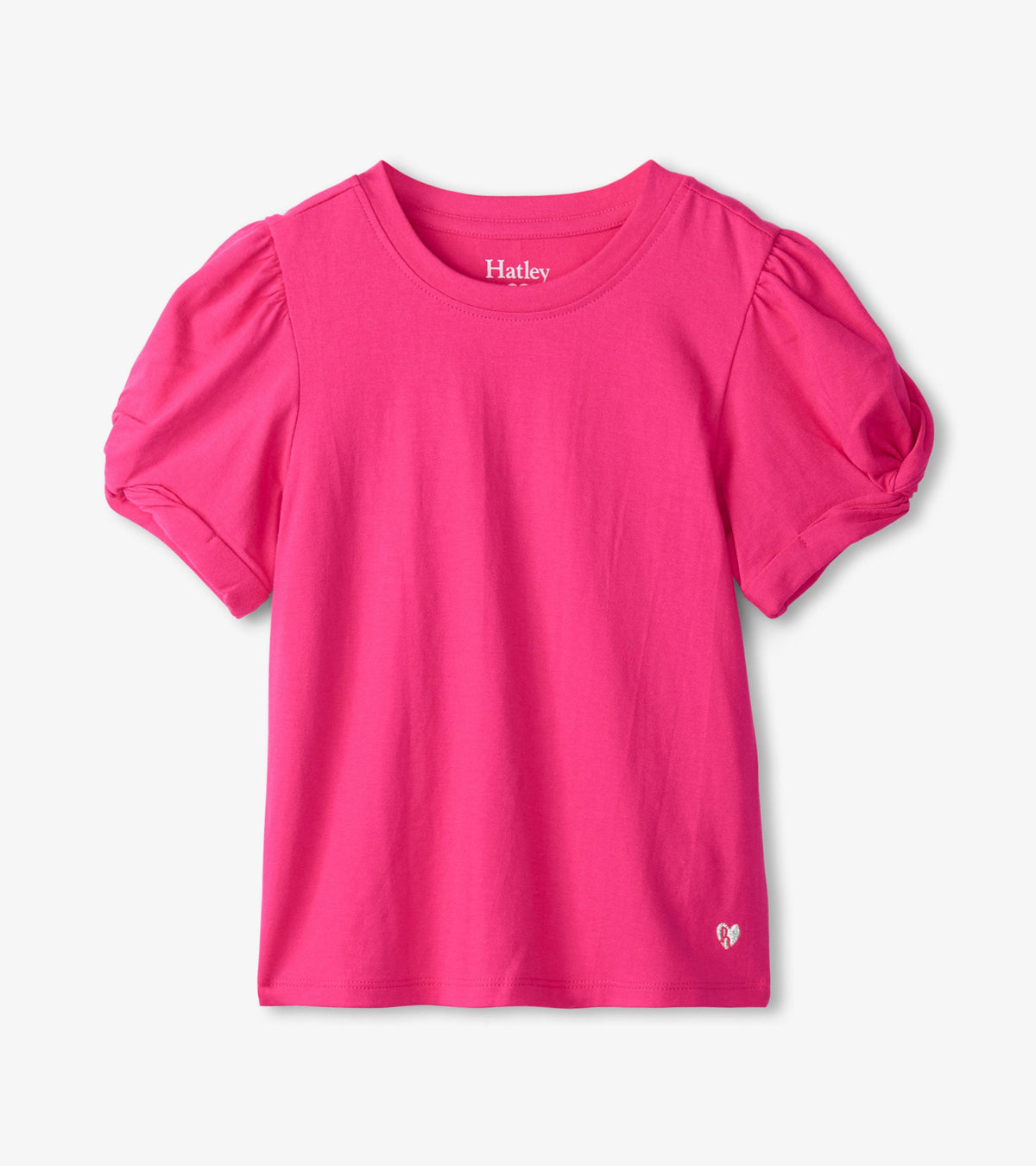 Hatley Girls Pink Twisted Sleeve Tee