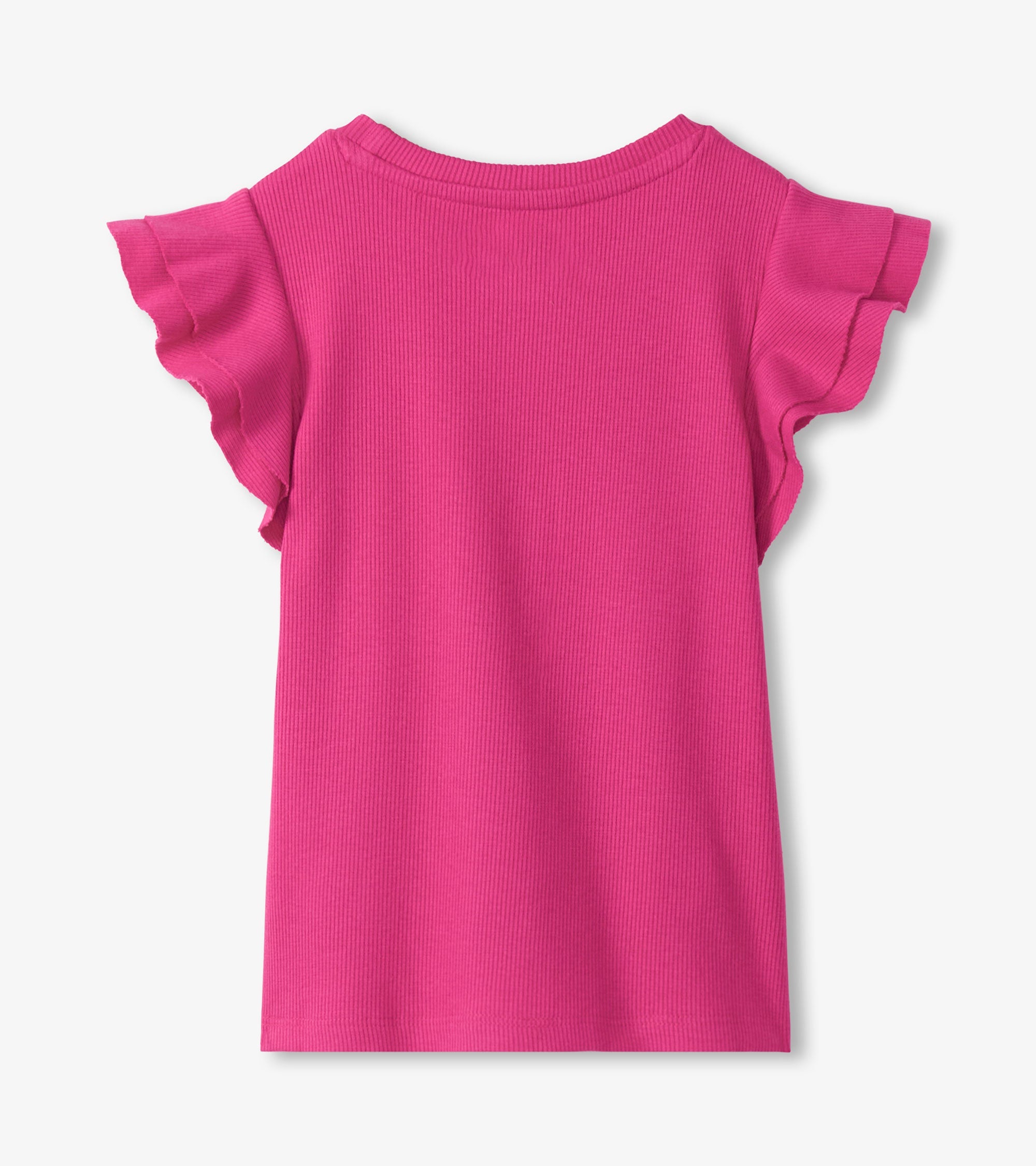 Hatley Girls Raspberry Rose Ruffle Sleeve Tank