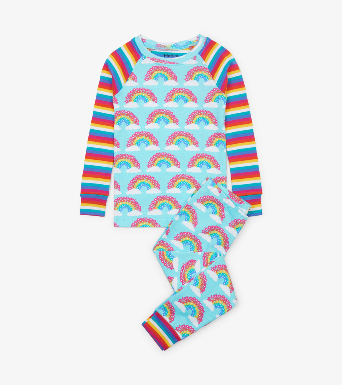 Hatley Magical Rainbows Organic Cotton Raglan Pajama Set
