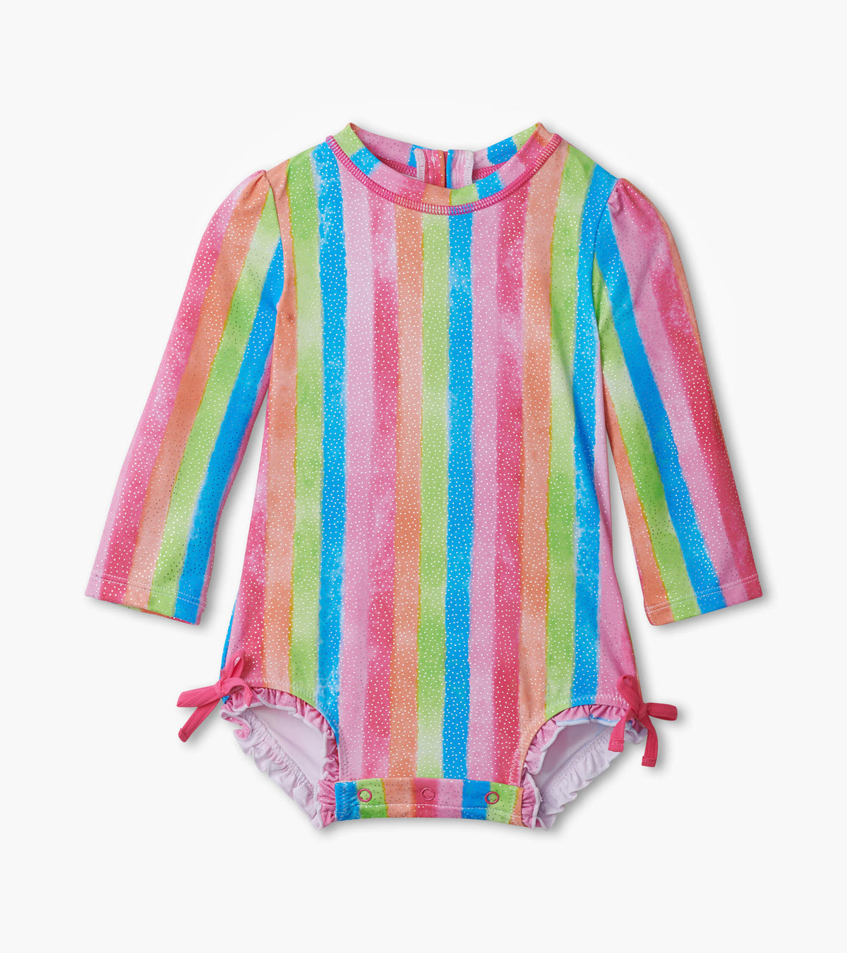 Hatley Baby Girls Rainbow Stripes Rashguard Swimsuit