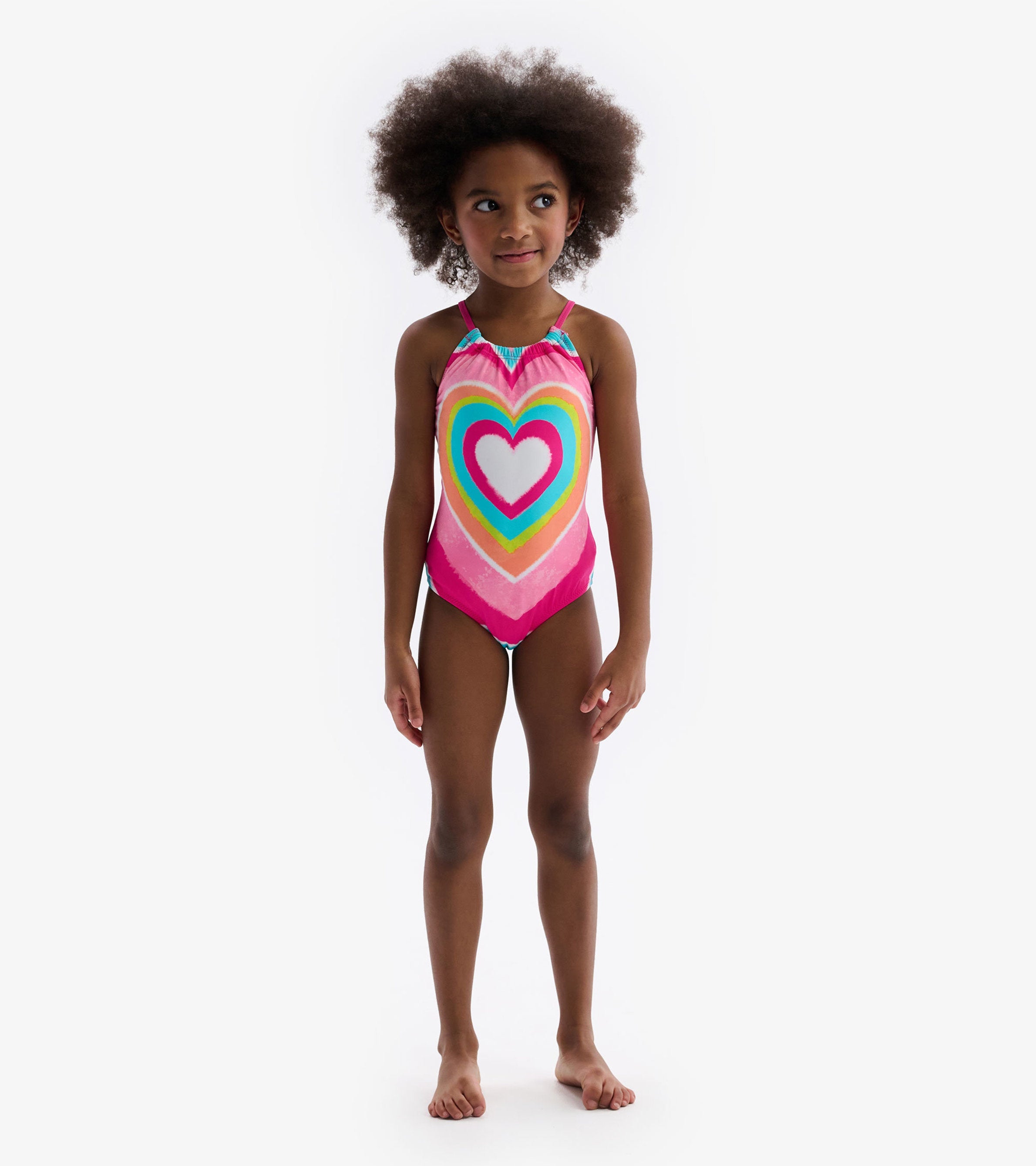Hatley Psychedelic Heart Gather Front Swimsuit