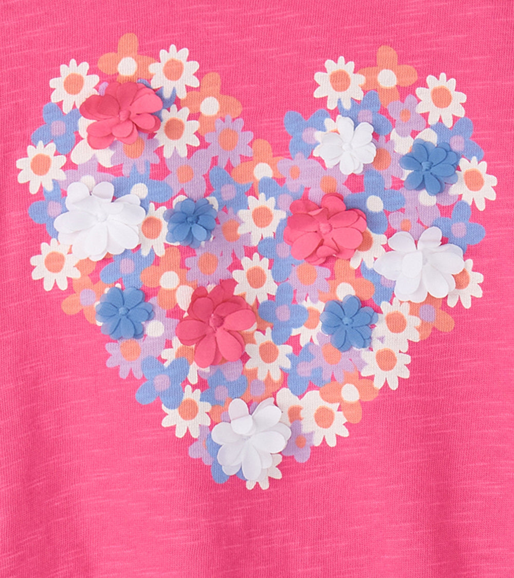 Hatley Girls Chiffon Heart Tie Front T-Shirt