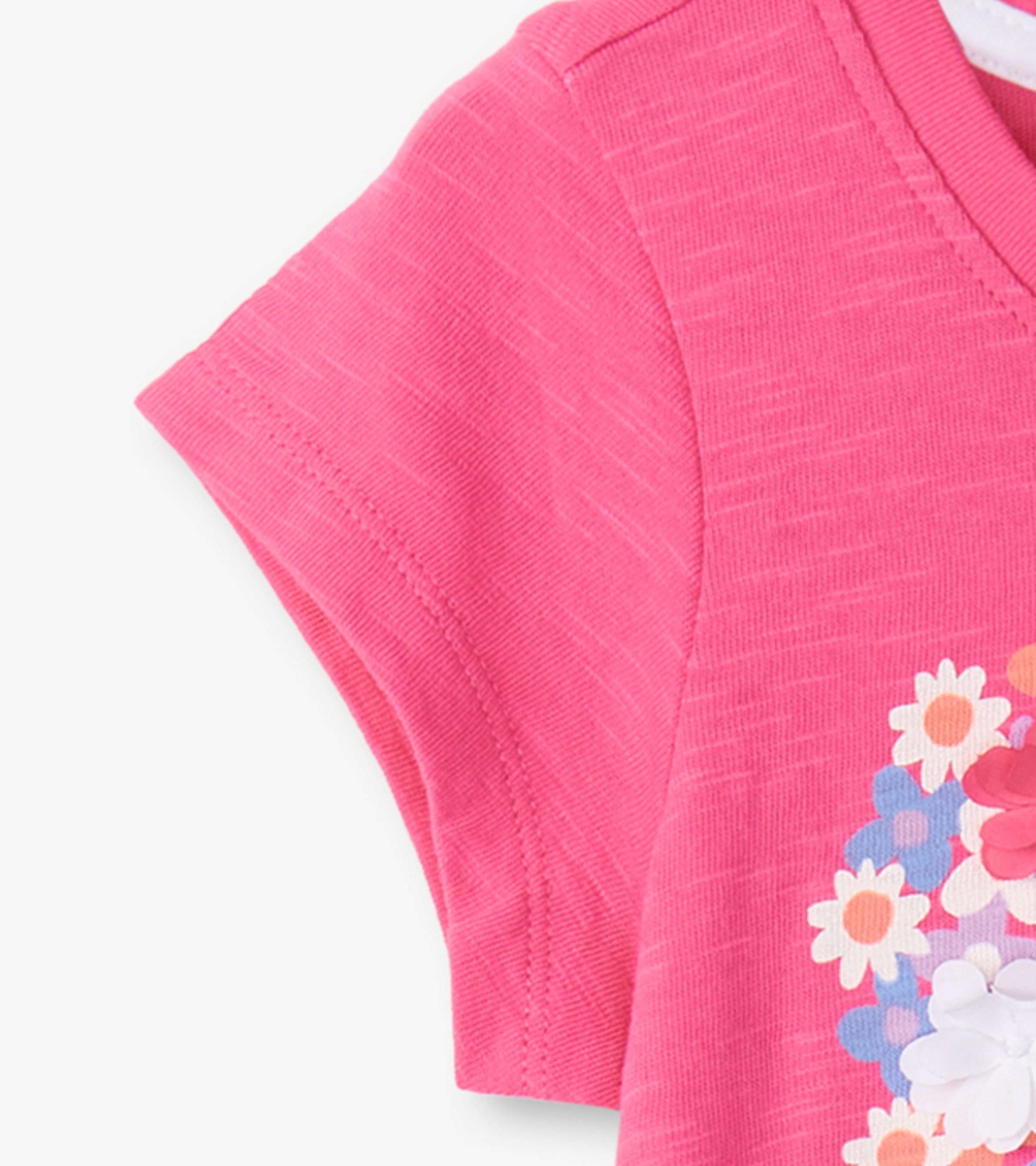Hatley Girls Chiffon Heart Tie Front T-Shirt