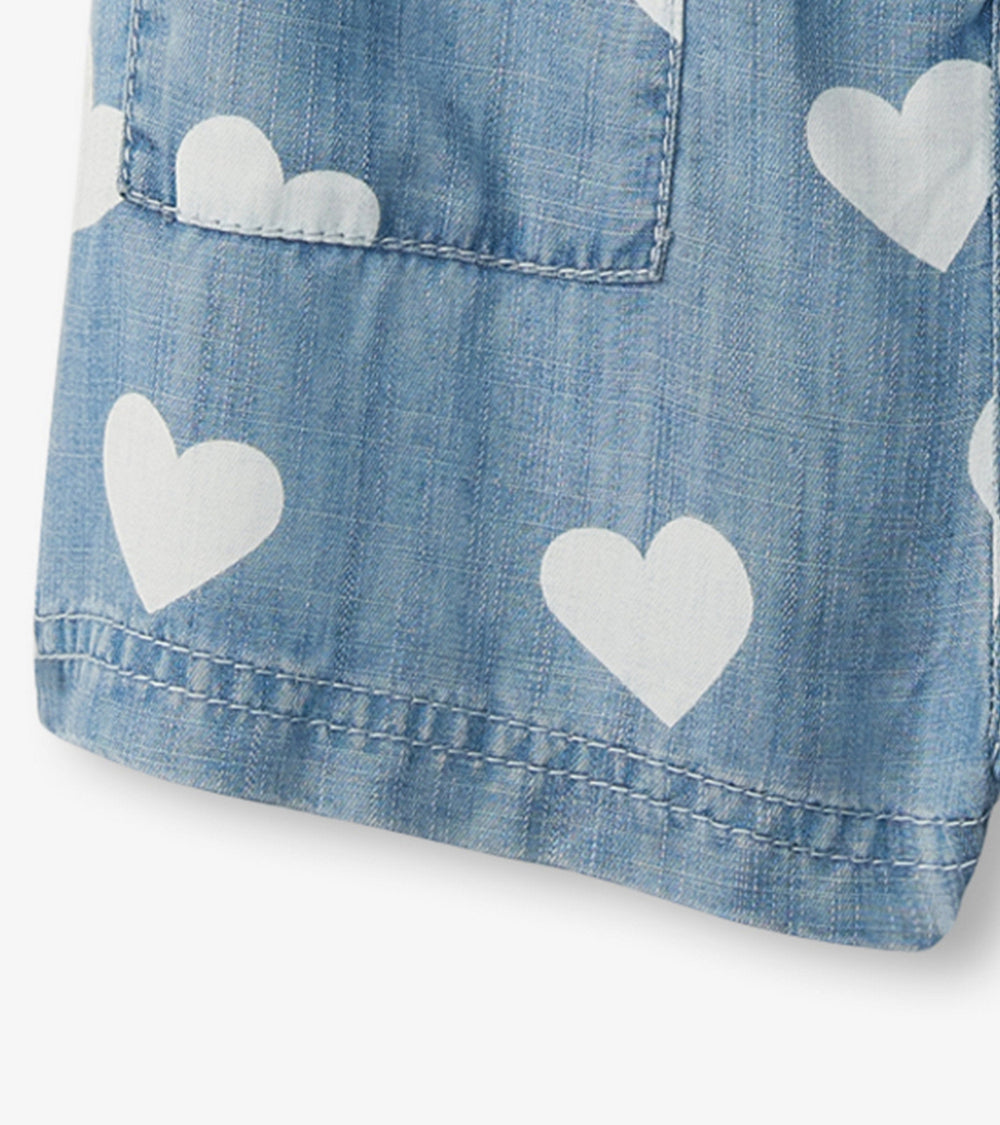 Hatley Girls Hearts Slouchy Overalls