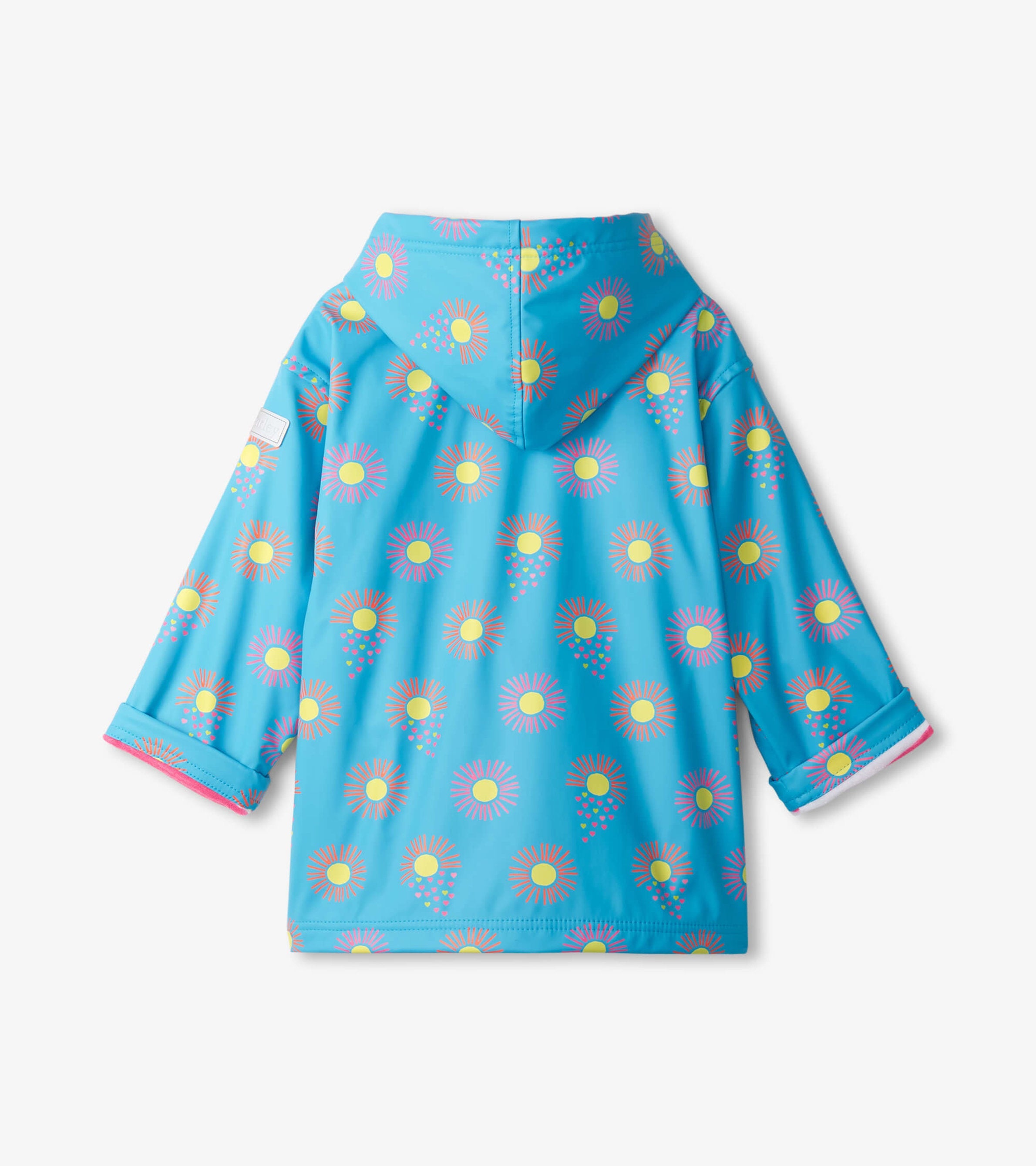 Hatley Girls Sunrays Zip-Up Rain Jacket