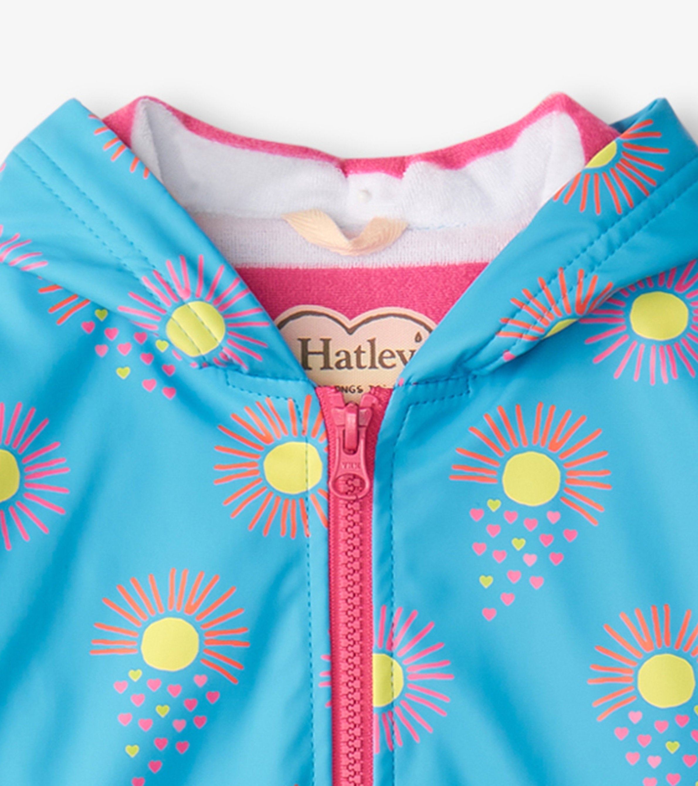 Hatley Girls Sunrays Zip-Up Rain Jacket