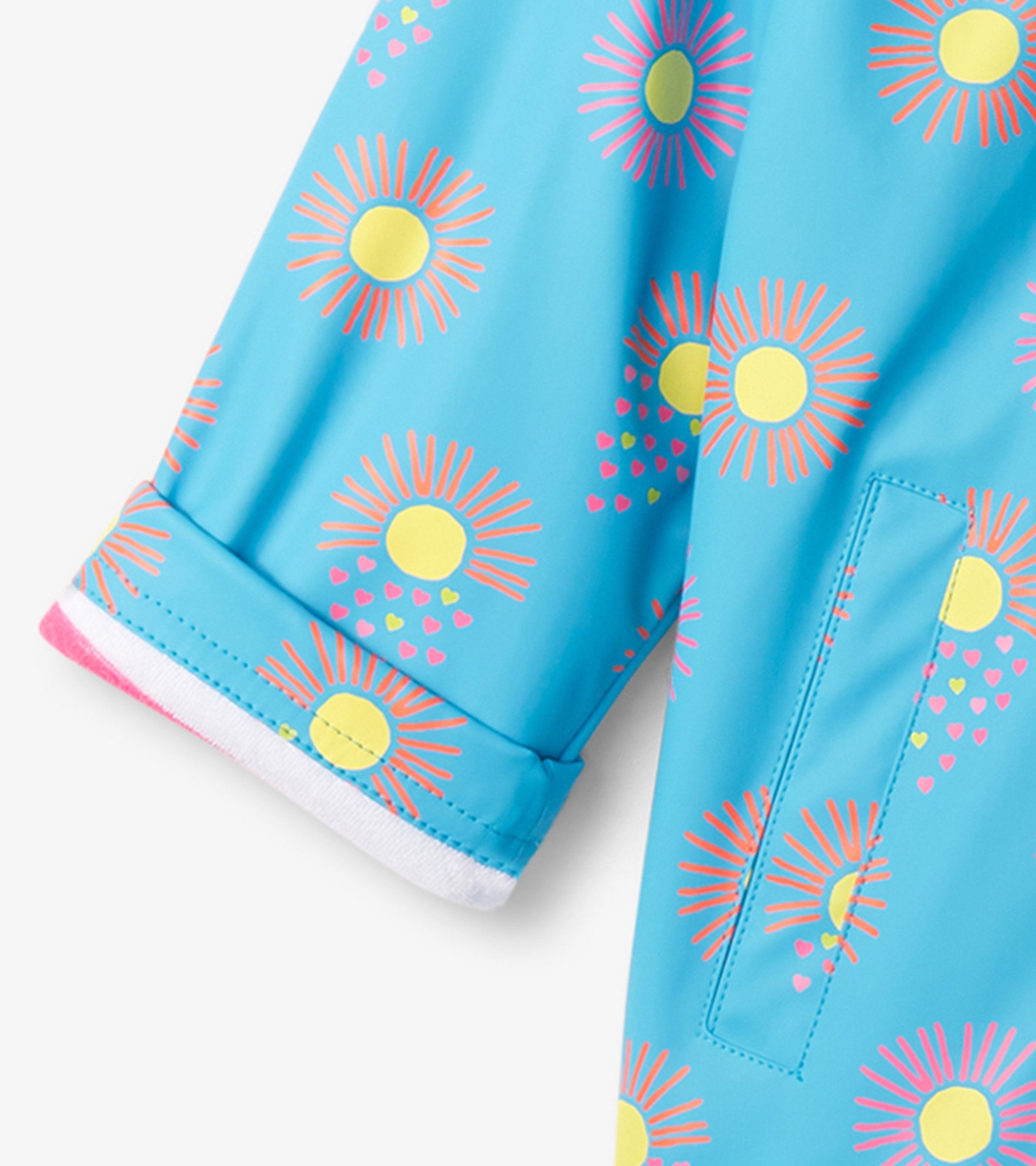 Hatley Girls Sunrays Zip-Up Rain Jacket