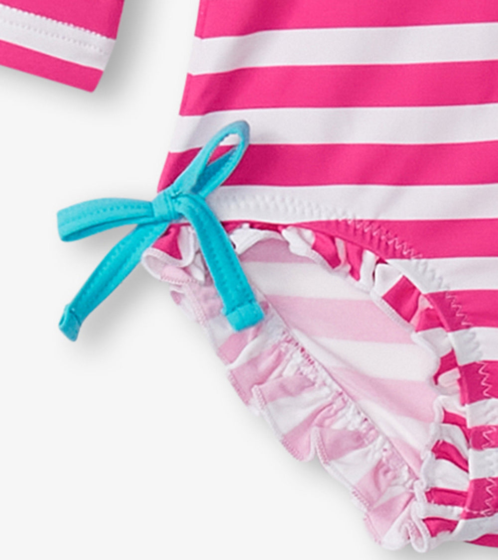 Hatley Baby Girls Candy Stripes Rashguard Swimsuit