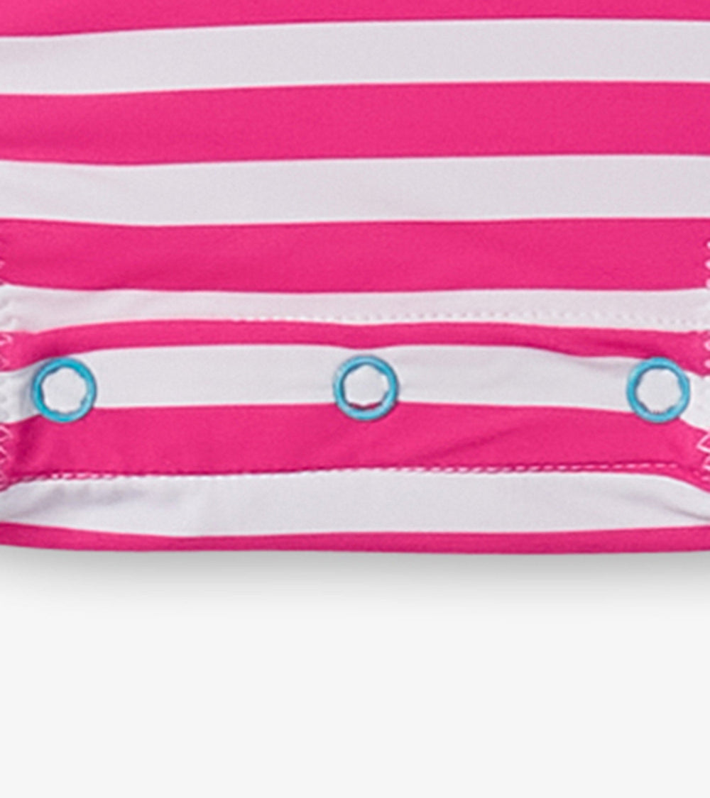 Hatley Baby Girls Candy Stripes Rashguard Swimsuit