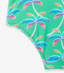 Hatley Girls Rainbow Palm Shoulder Shoulder Bow Swimsuit