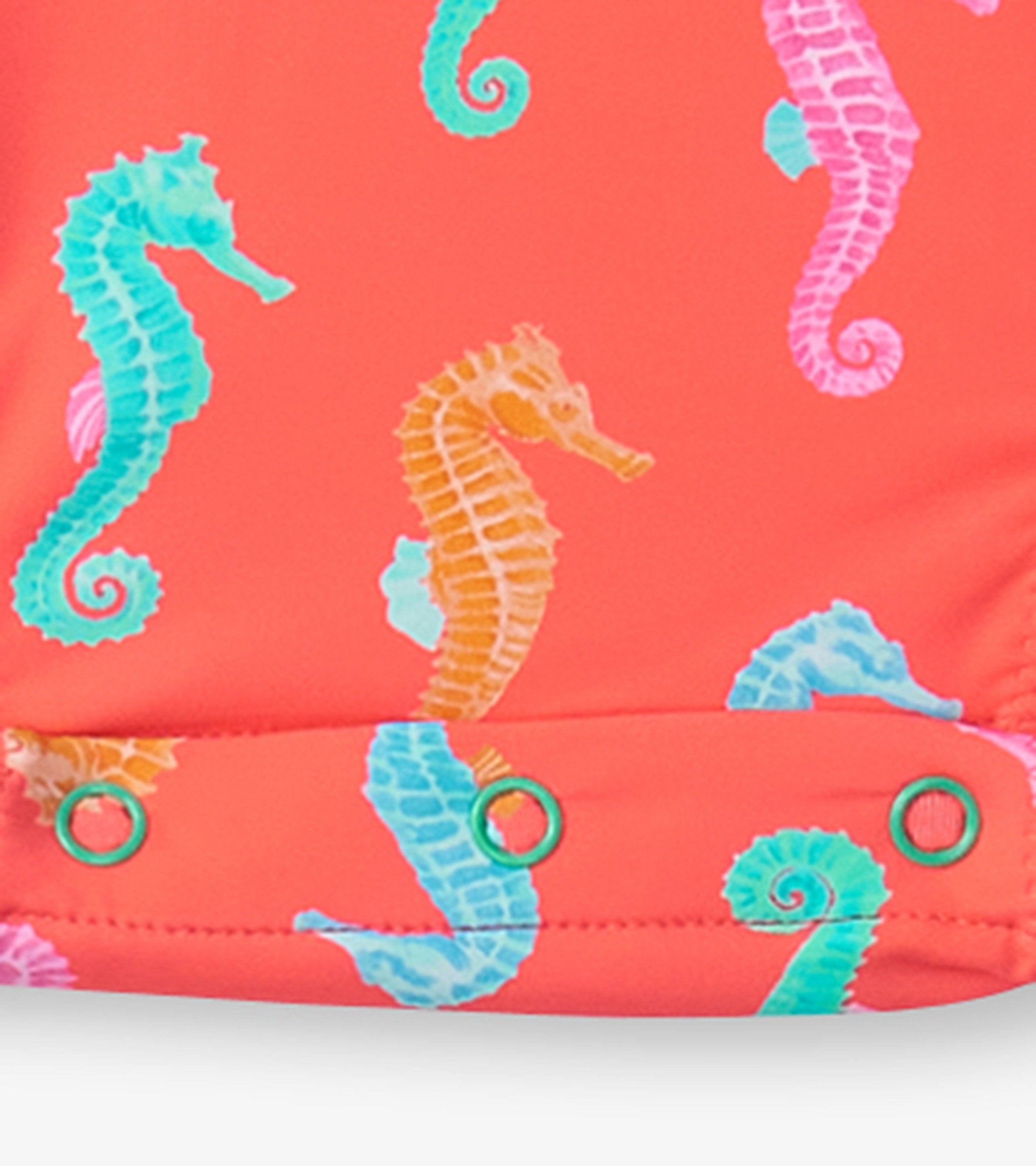 Hatley Baby Girls Painted Sea Rashguard Swimsuit
