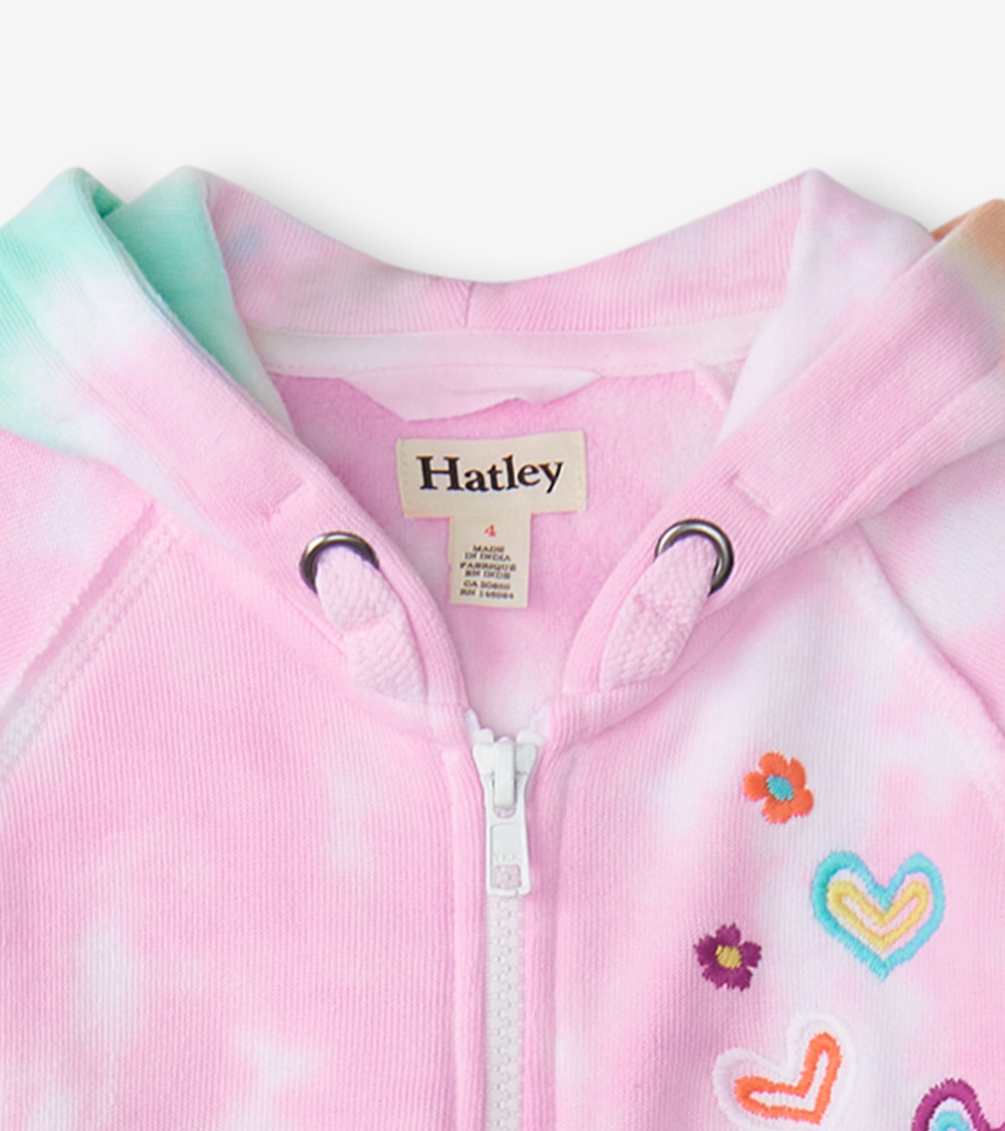 Hatley Girls Summer Waves Tie Dye Hoodie