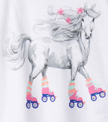 Hatley Girls Roller Skates Graphic Tee