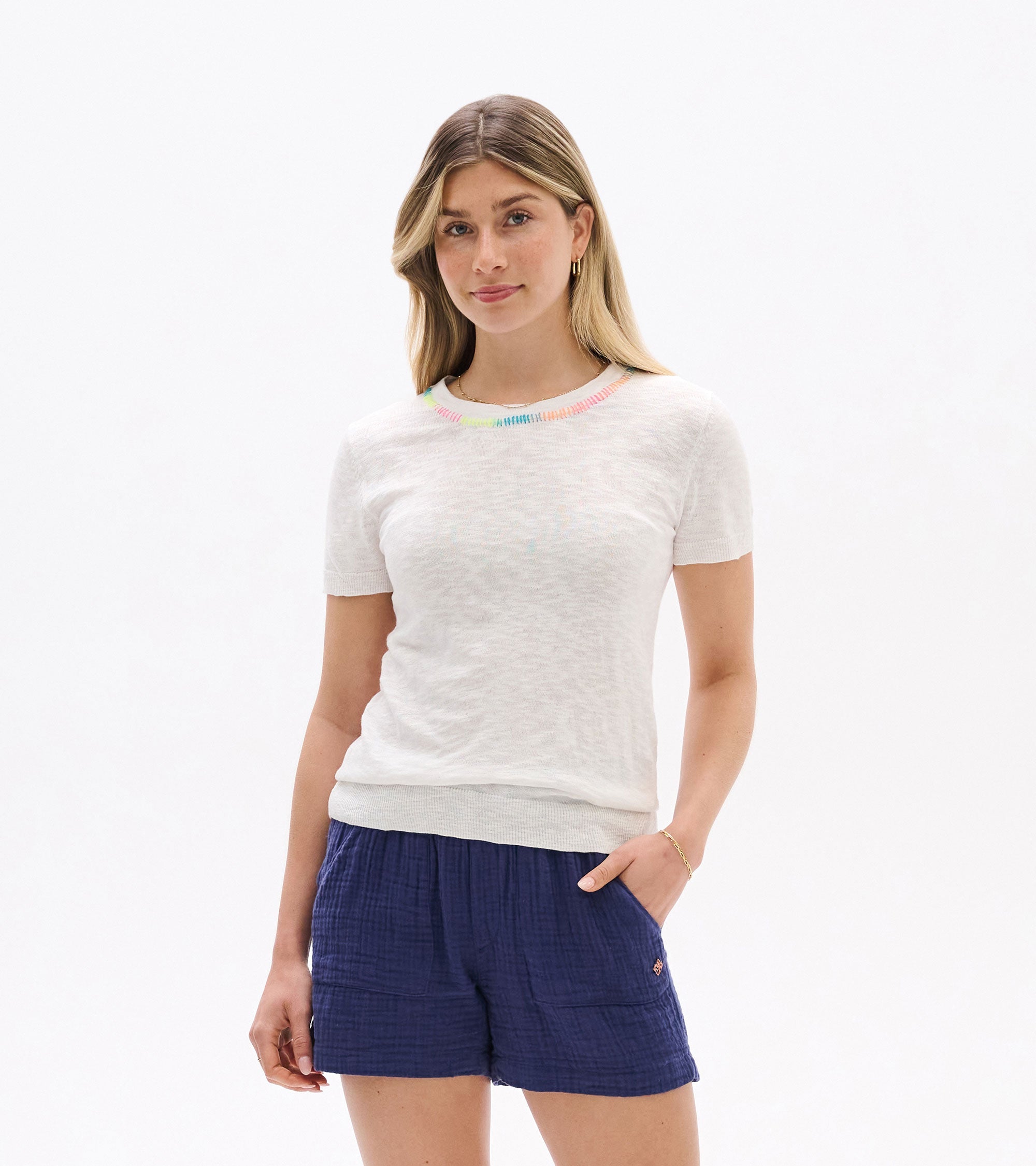 Hatley Simone Knit Tee - White