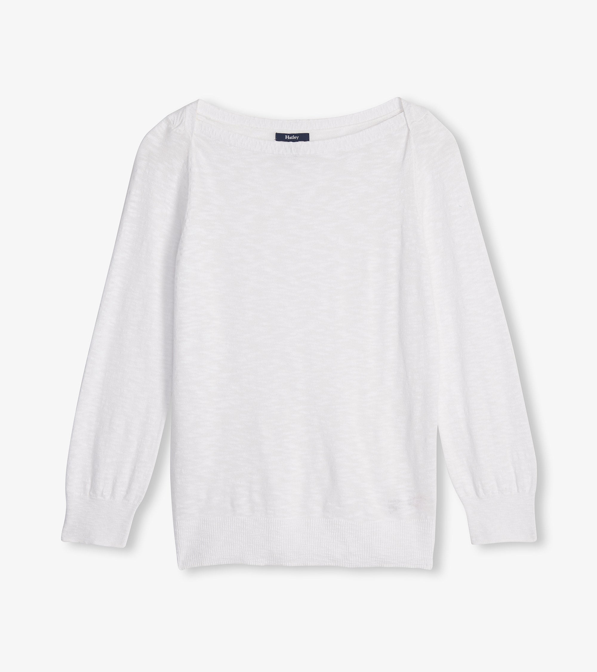 Hatley 3/4 Sleeve Knit Breton - White
