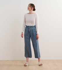 Hatley 3/4 Sleeve Knit Breton - White