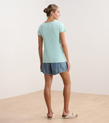 Hatley Braided Neck Tee - Aruba Blue