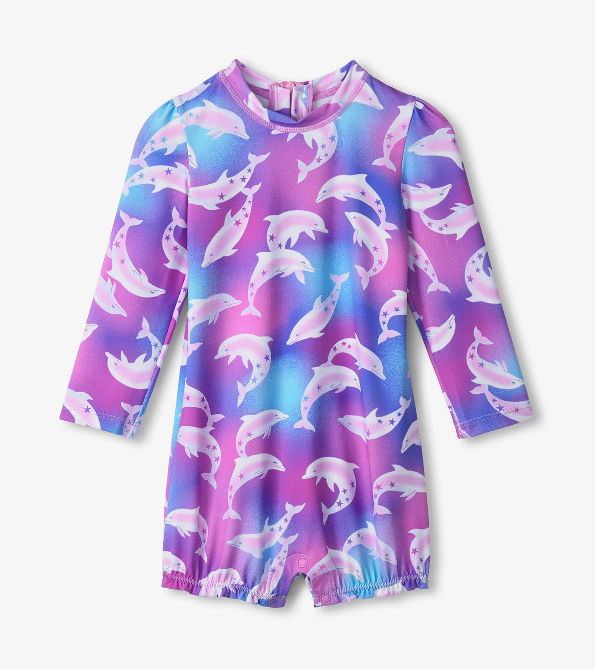 Hatley Baby Girls Airbrush Dolphins Rashguard Swimsuit