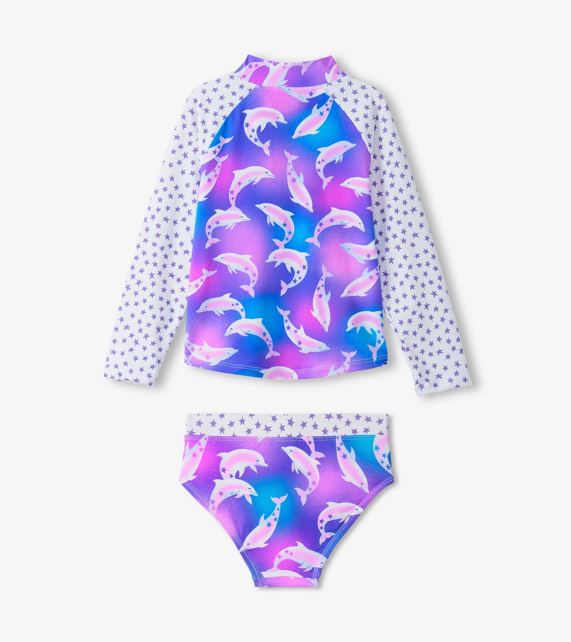 Hatley Girls Airbrush Dolphins Rashguard Set