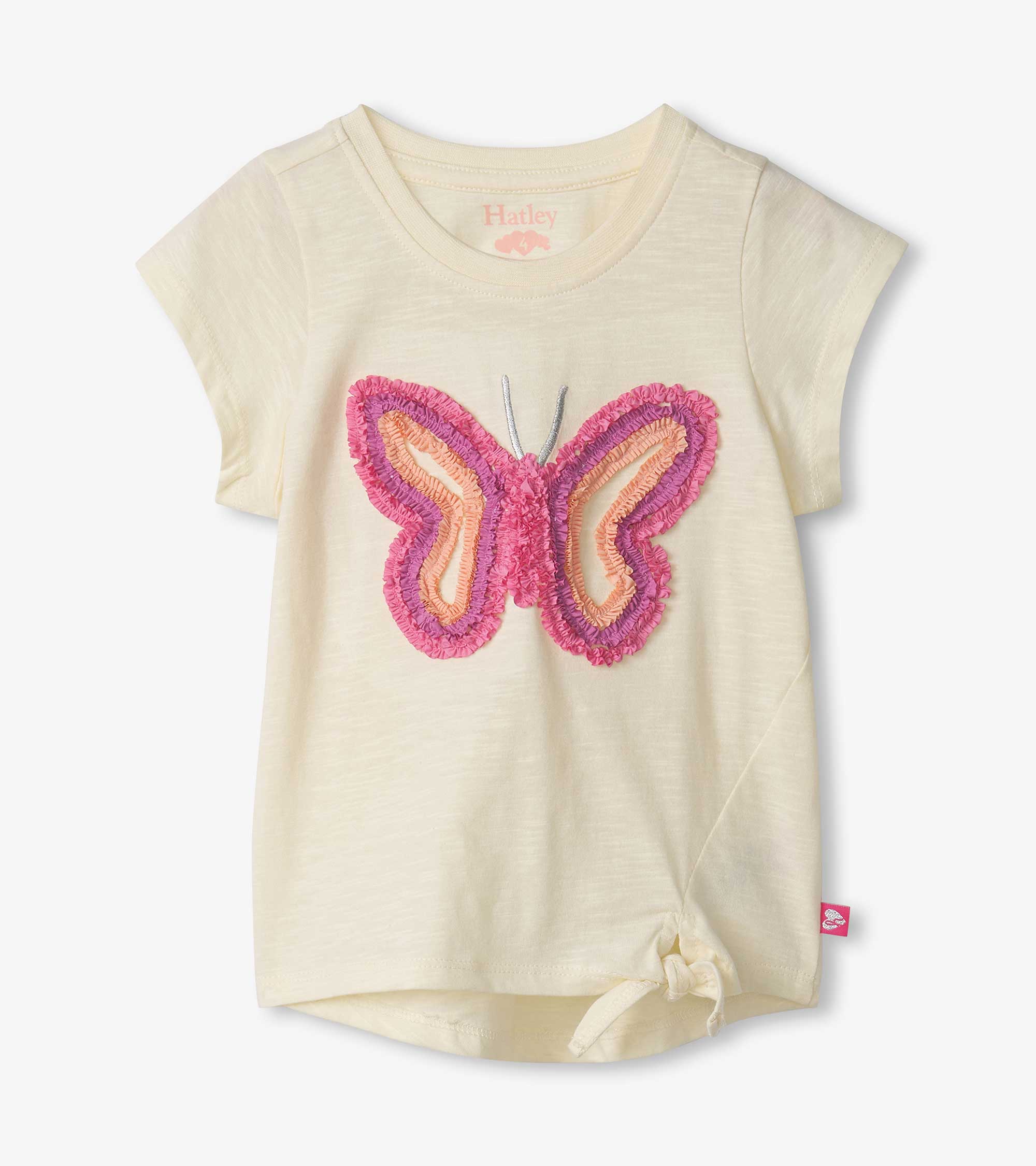 Hatley Girls Glowing Butterfly Tie Front T-Shirt