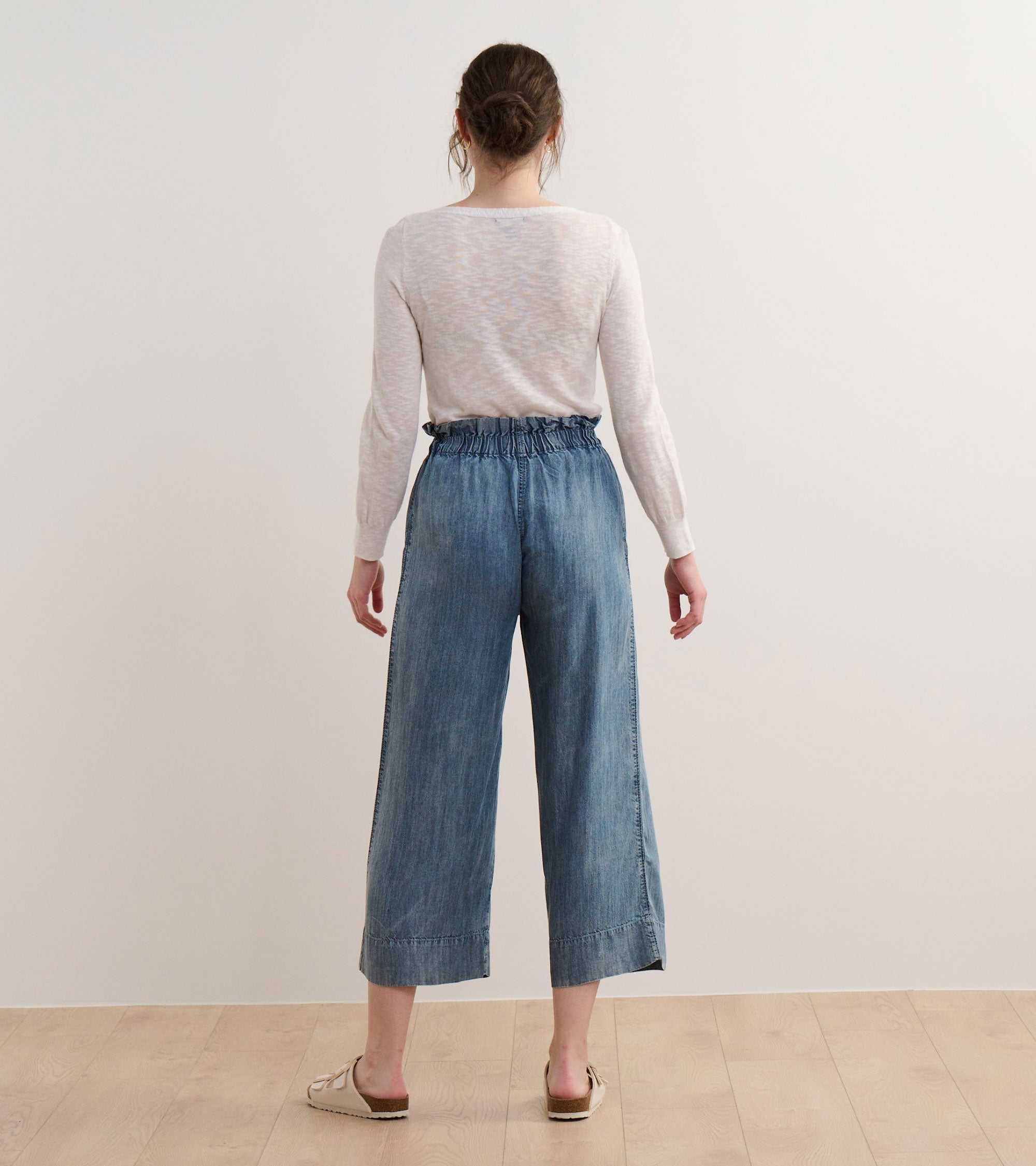 Hatley Tie Front Pants - Blue Acid Wash
