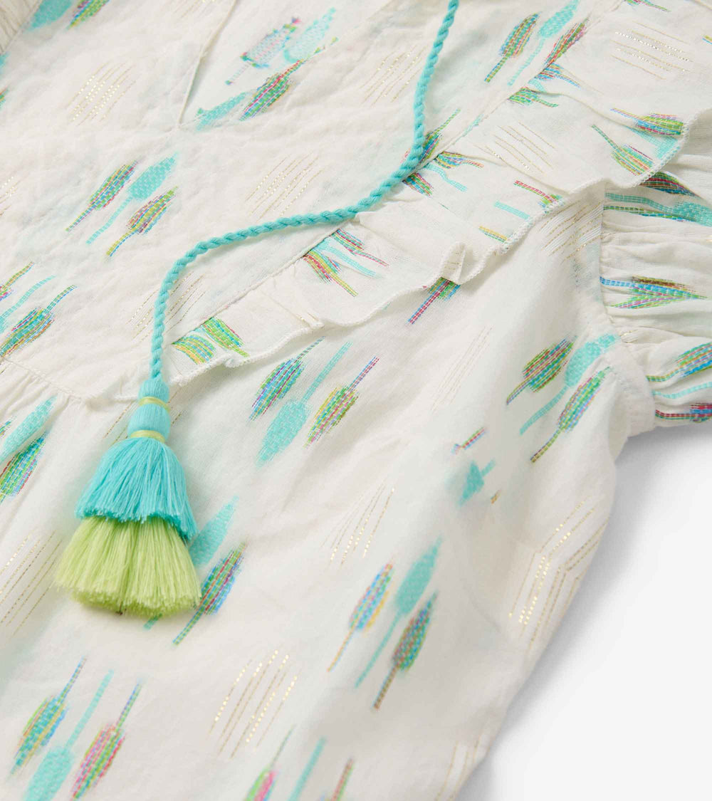 Hatley Alexa Popover - Blue Feather Ikat
