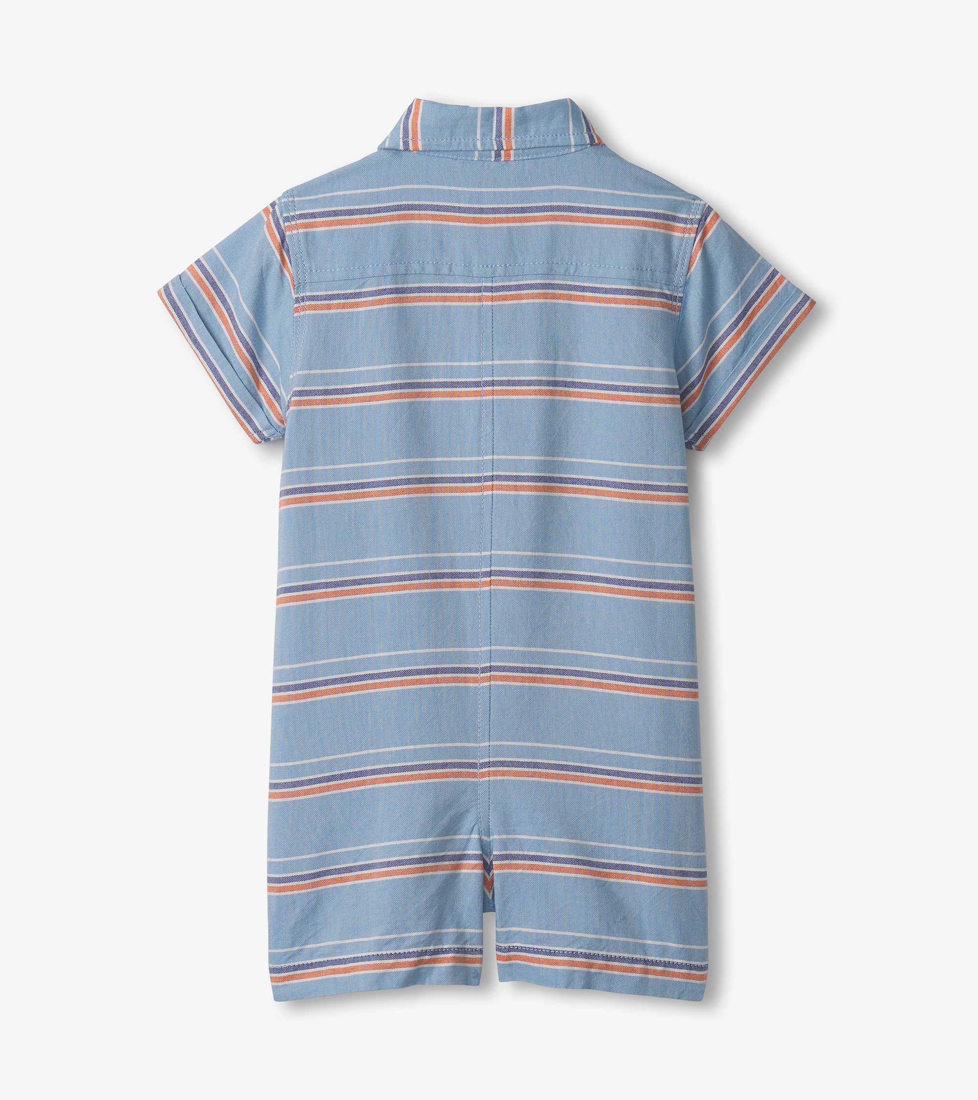 Hatley Baby & Toddler Boys Striped Blue Woven Romper